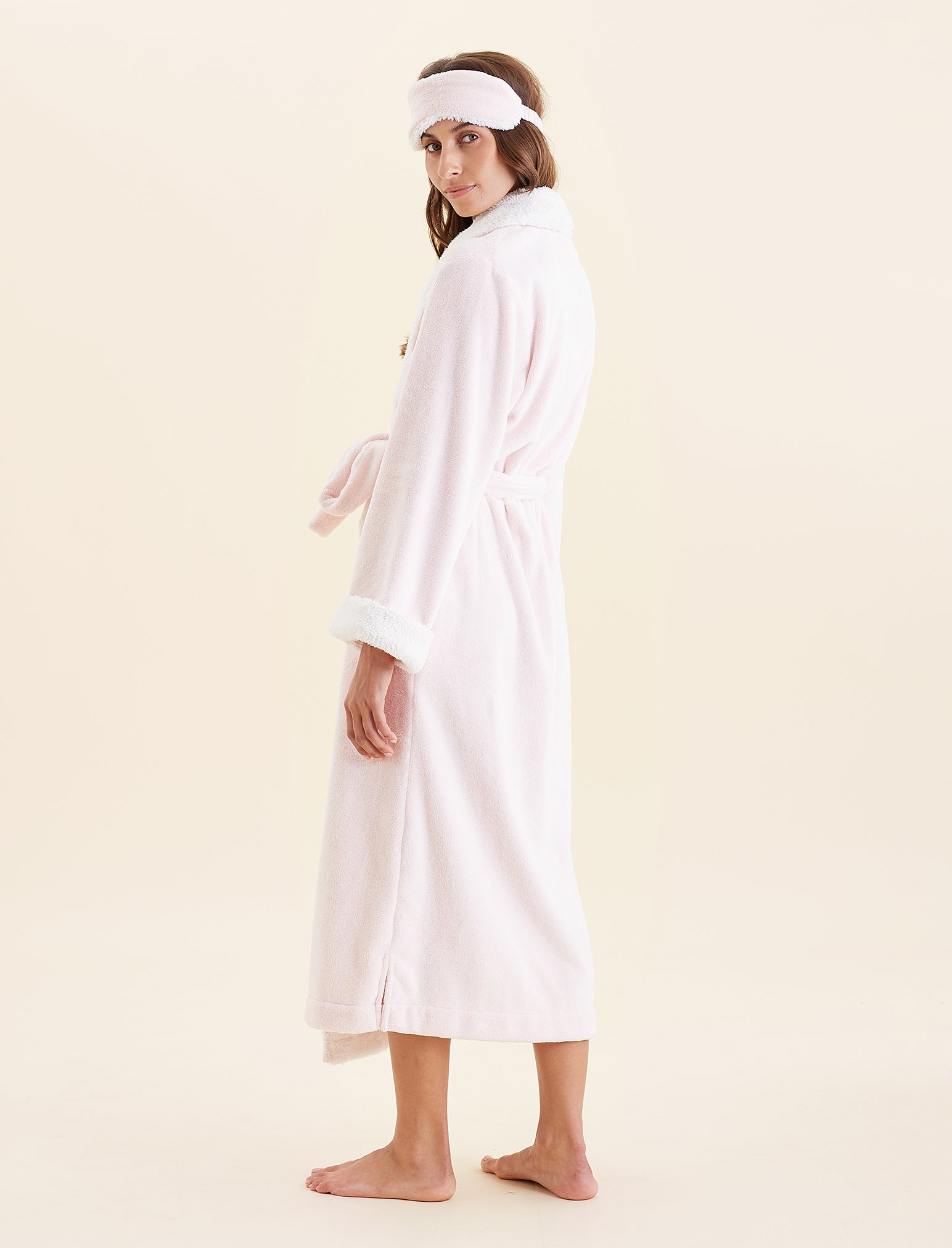 Plush Sherpa Robe & Sleep Mask