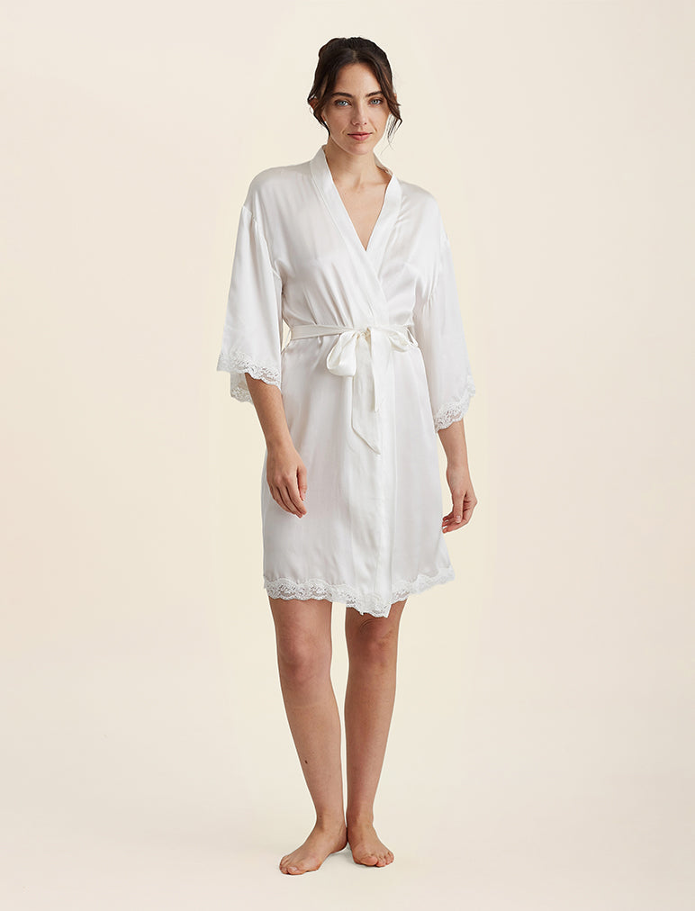 Camille Silk Lace Robe