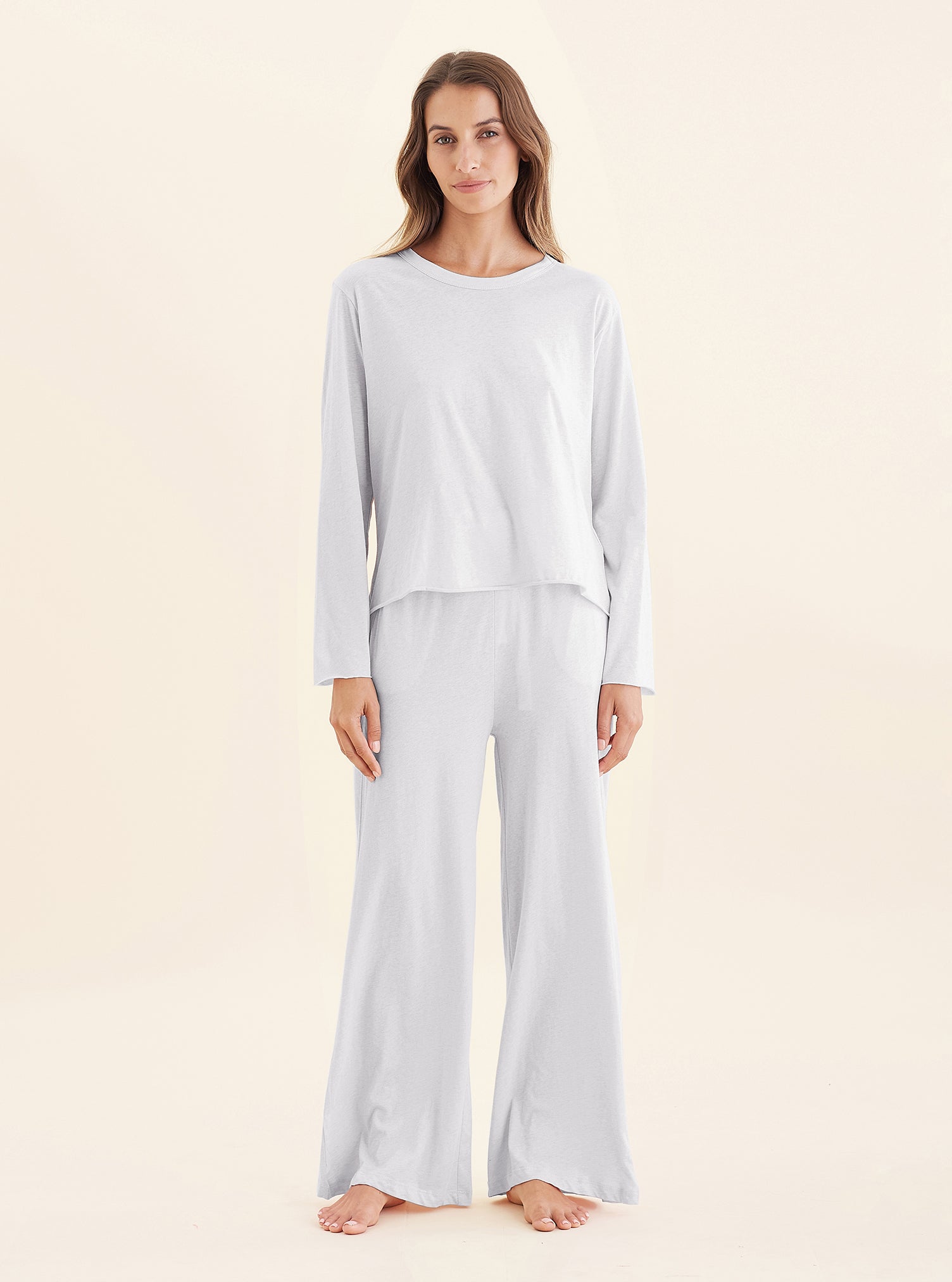 Jada Organic Cotton Knit Long Sleeve Boxy Tee