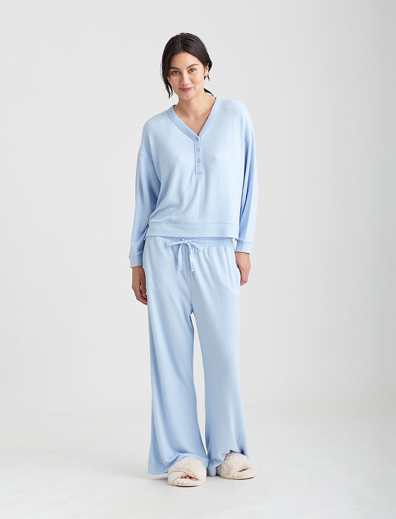 Feather Soft Long Sleeve Top & Wide Leg Pant Set