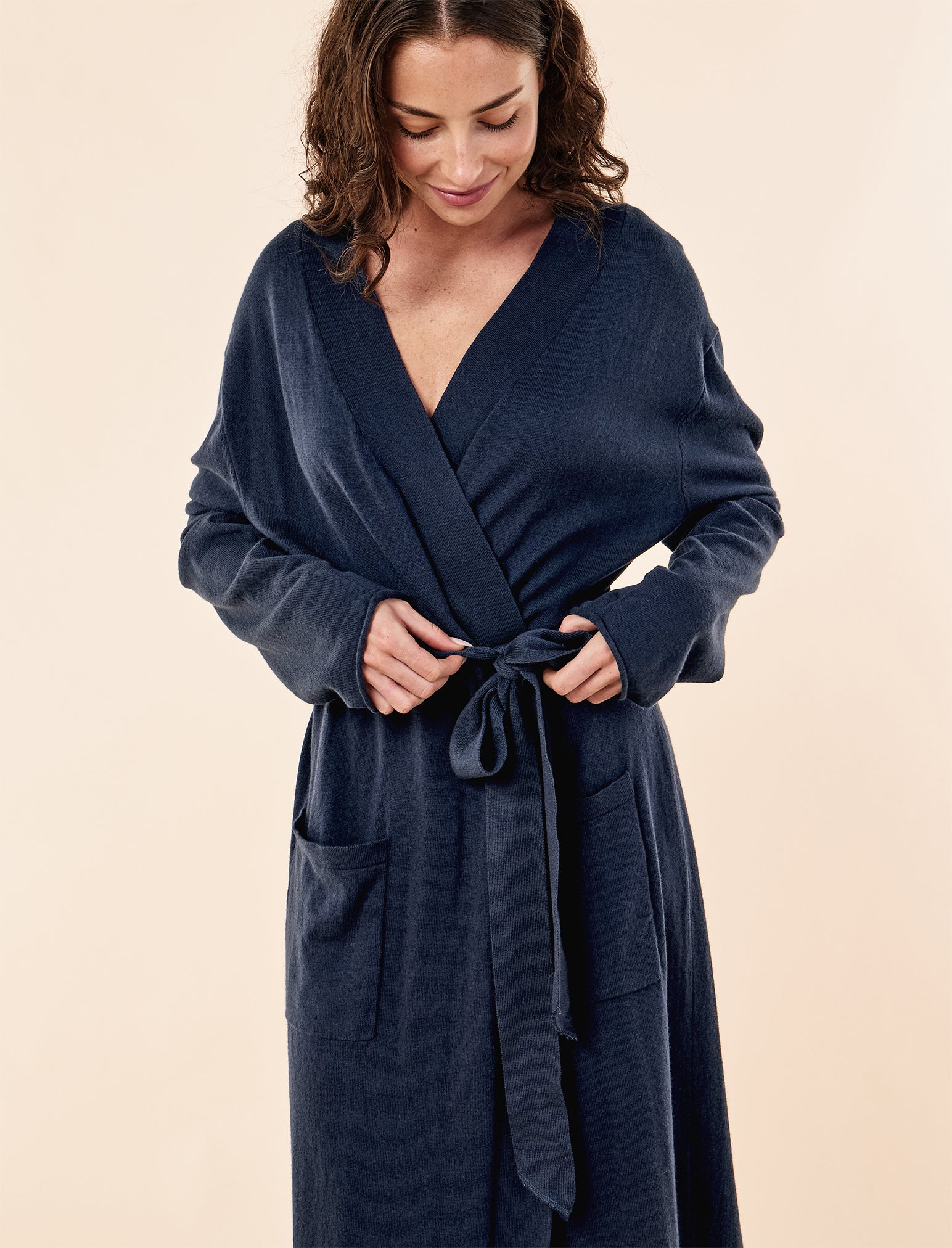 Cotton Cashmere Maxi Robe