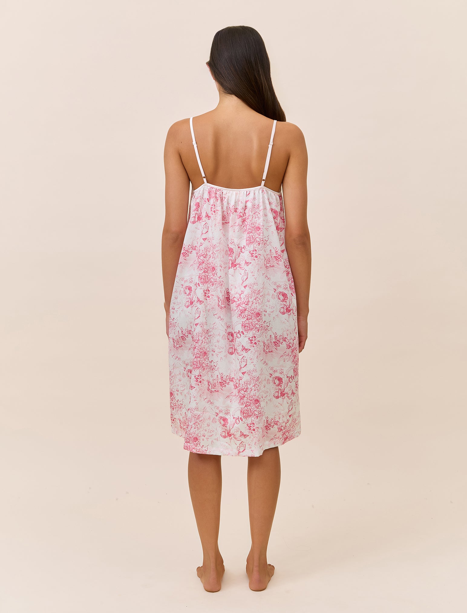 Toile De Jouy Strappy Nightgown