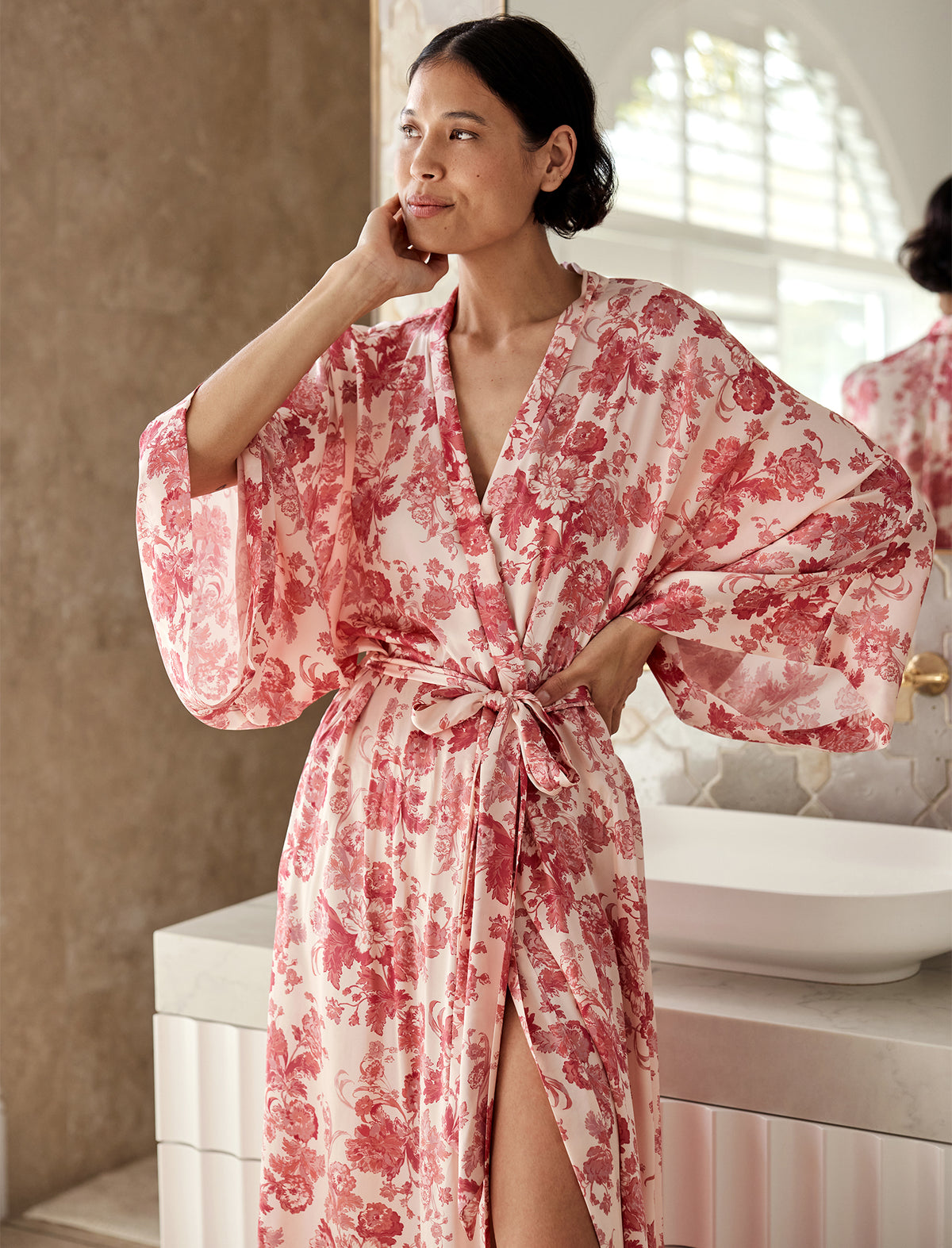 Madelyn Silk Kimono Maxi Robe