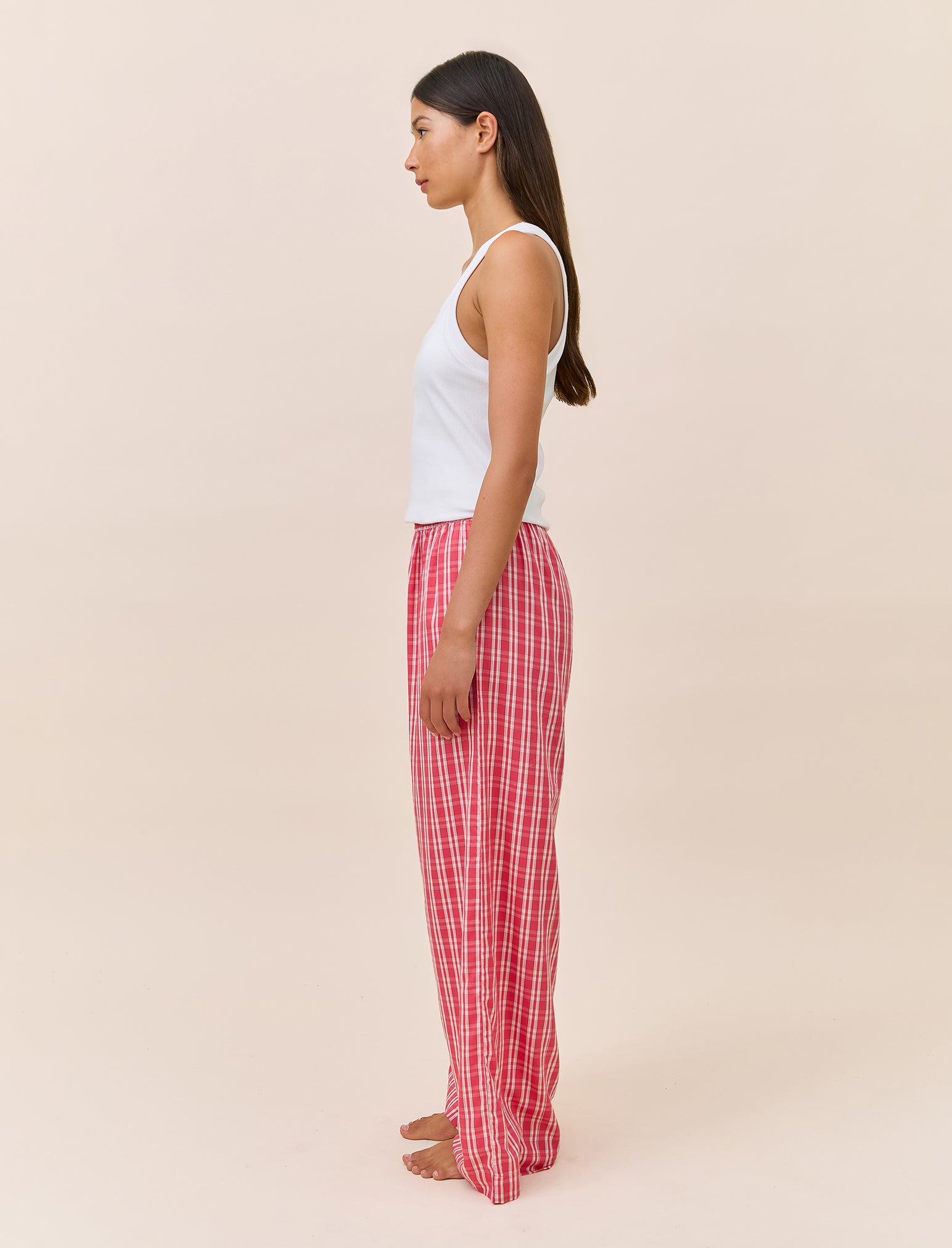 Holiday Plaid Full Length Pant