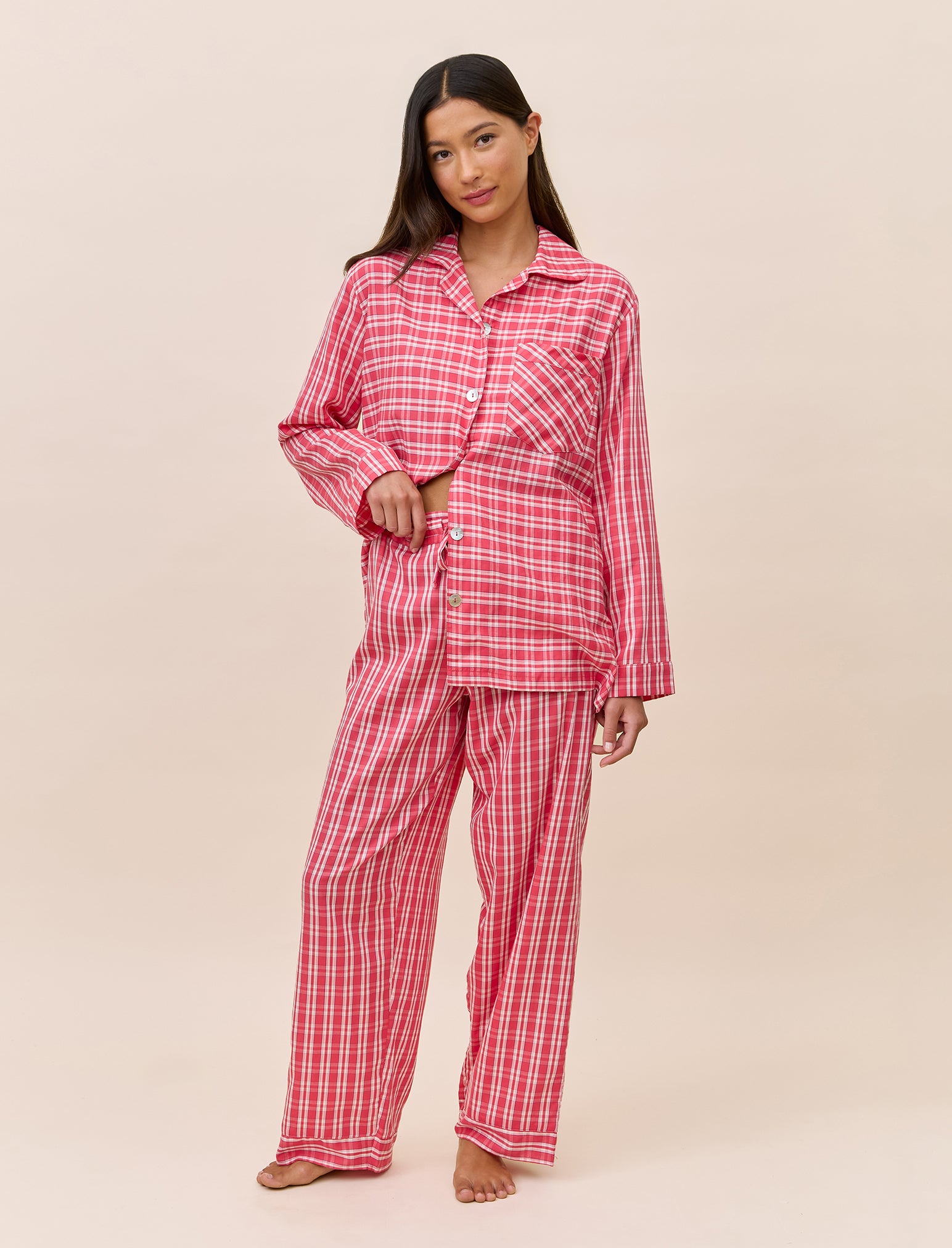 Holiday Plaid Full Length PJ