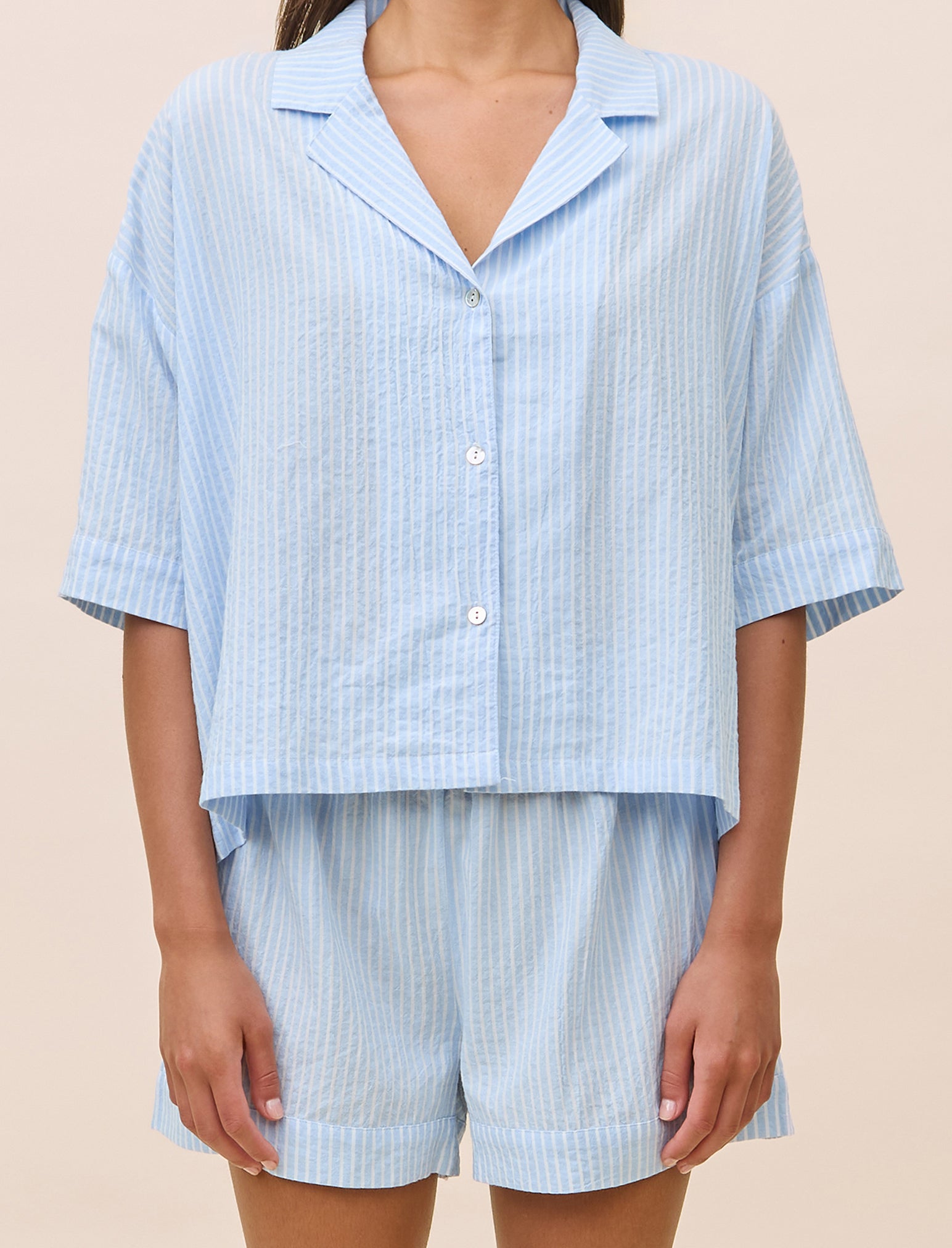 Sabrina Stripe Boxer PJ Set