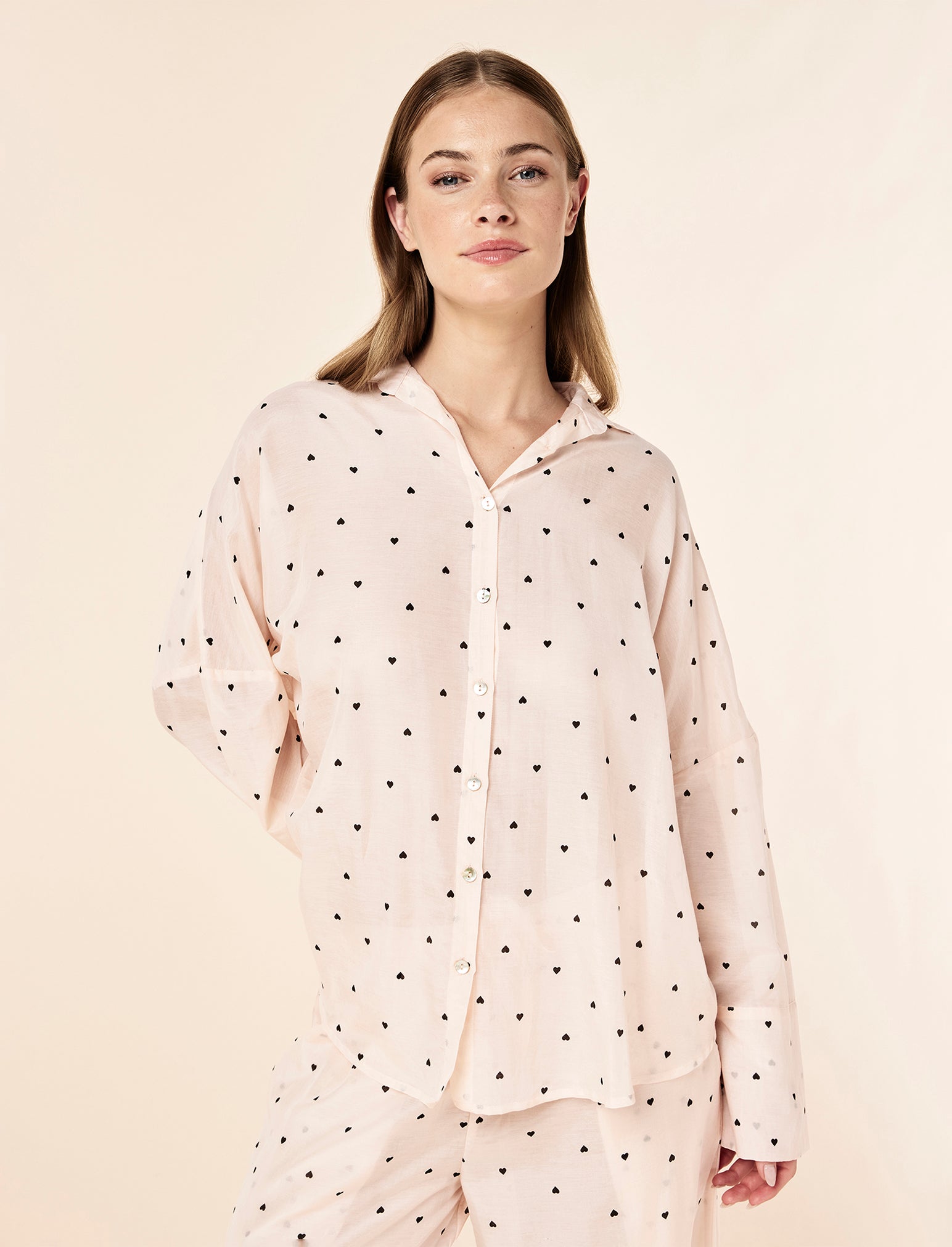 Hearts Full Length PJ Set