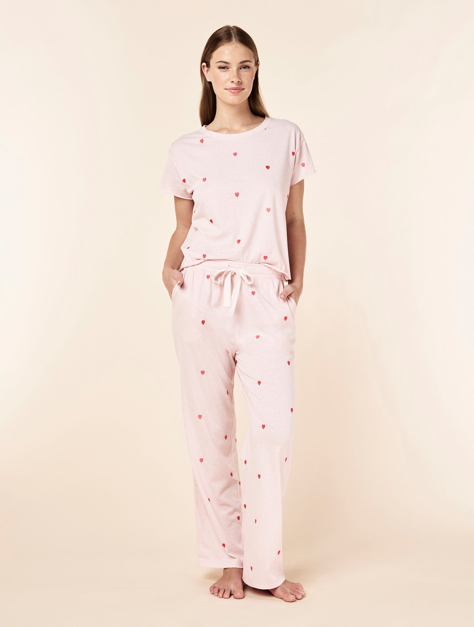 Jada Organic Cotton Boxy Long Sleeve Tee & Straight Leg Pant