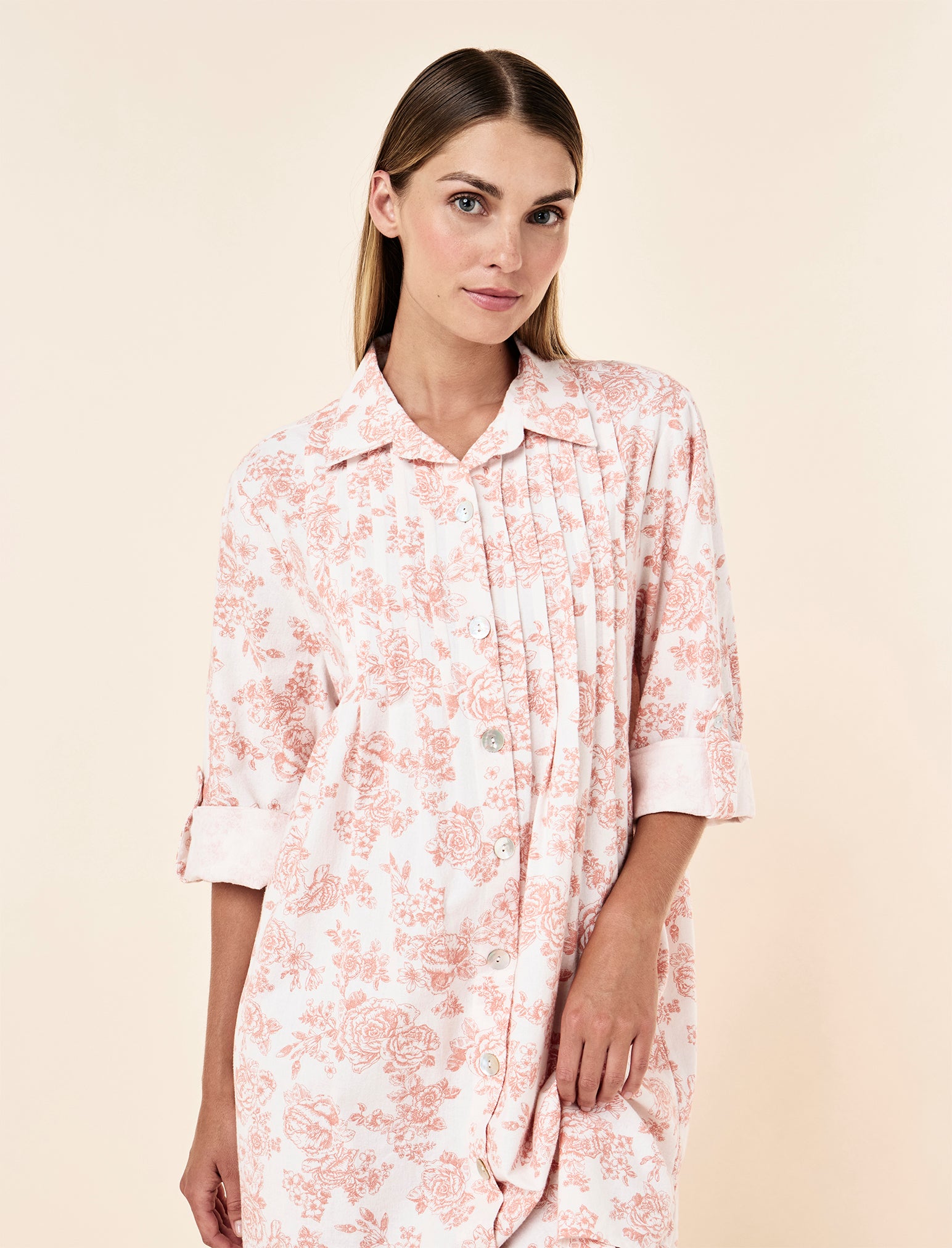 Nostalgia Cosy Pleat Front Nightgown