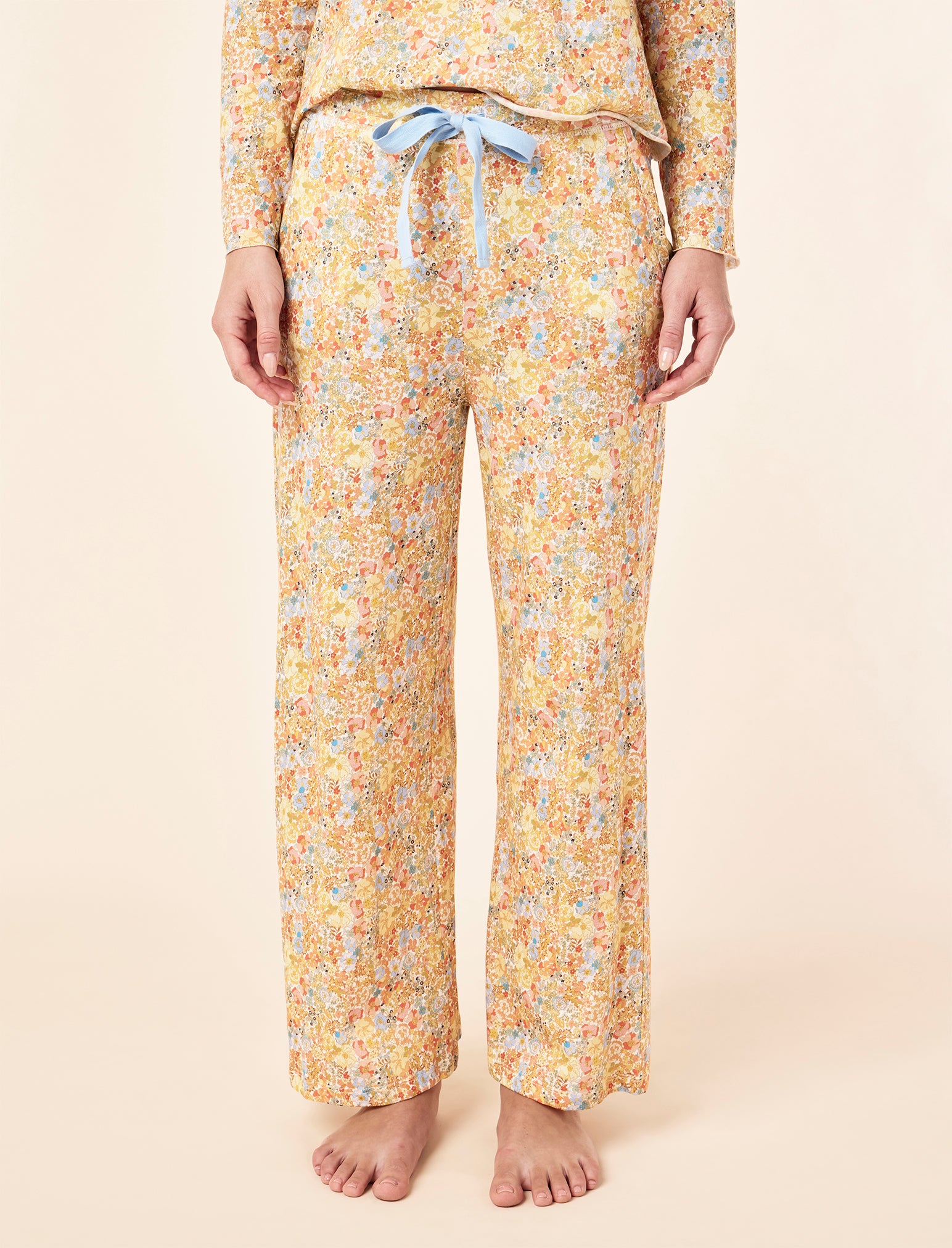 Carly Organic Knit Boxy Long Sleeve Tee & Full Length Pant Set