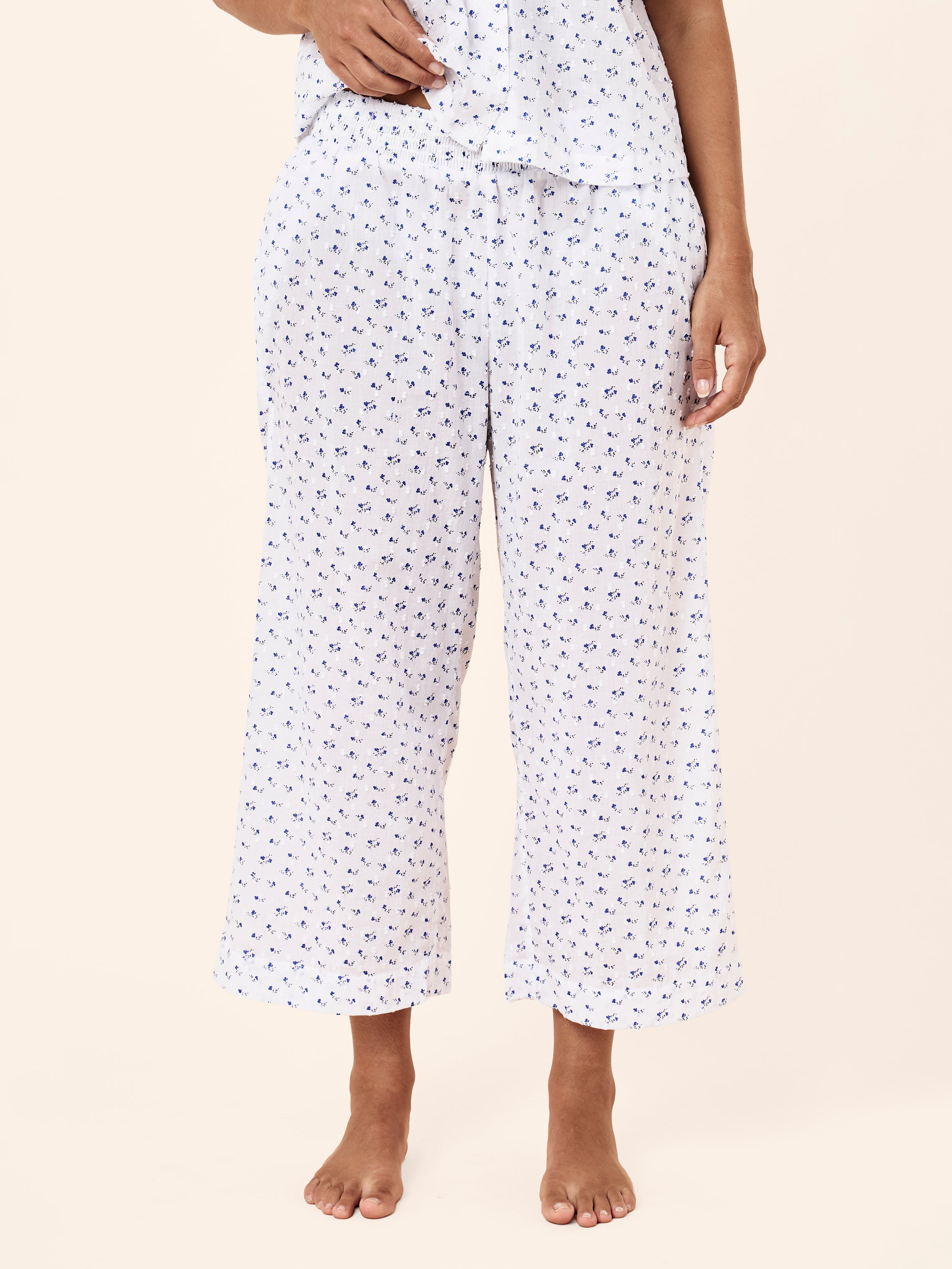 Swiss Dot Short Sleeve Crop PJ Set