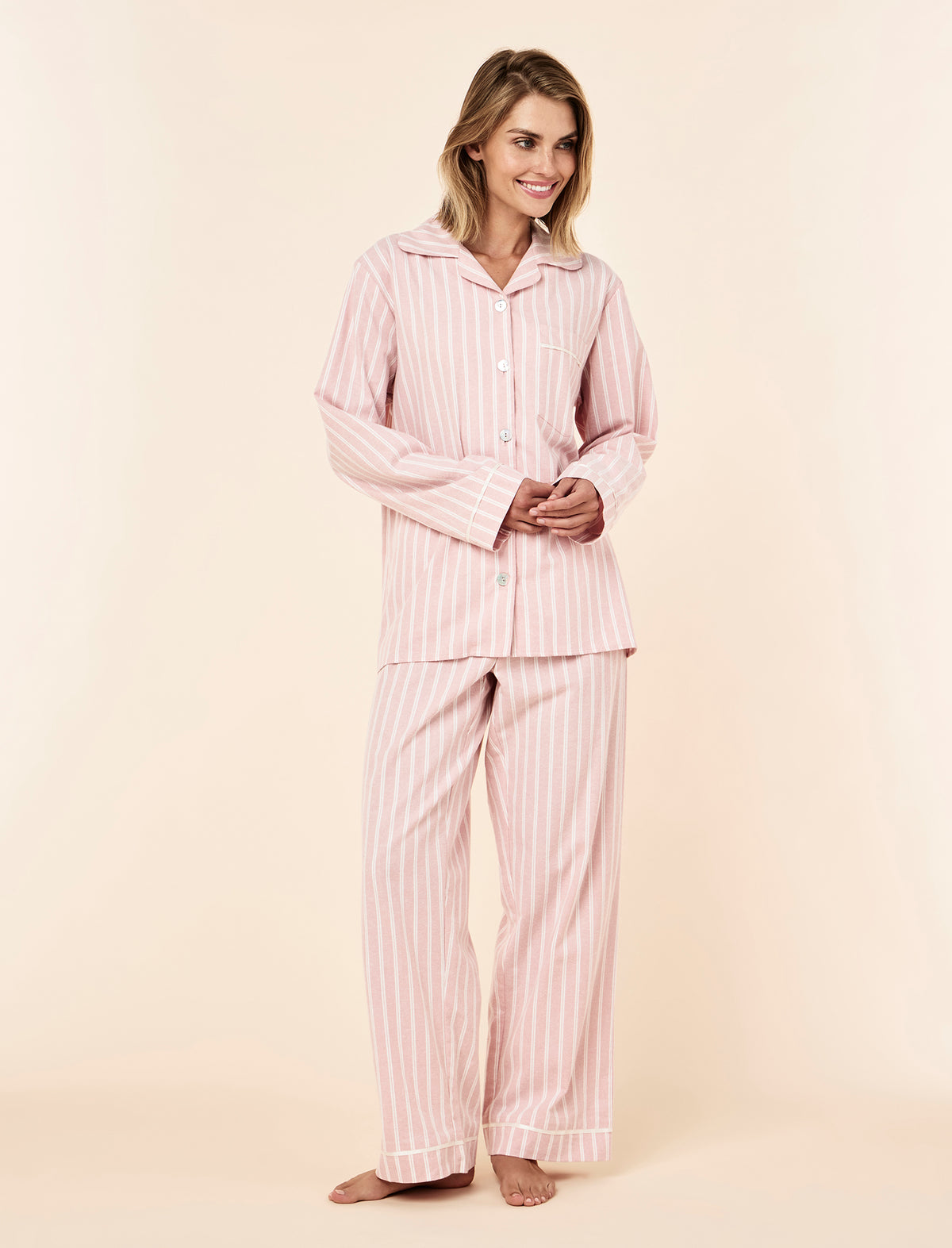 Organic Brushed Cosy Full Length PJ Set