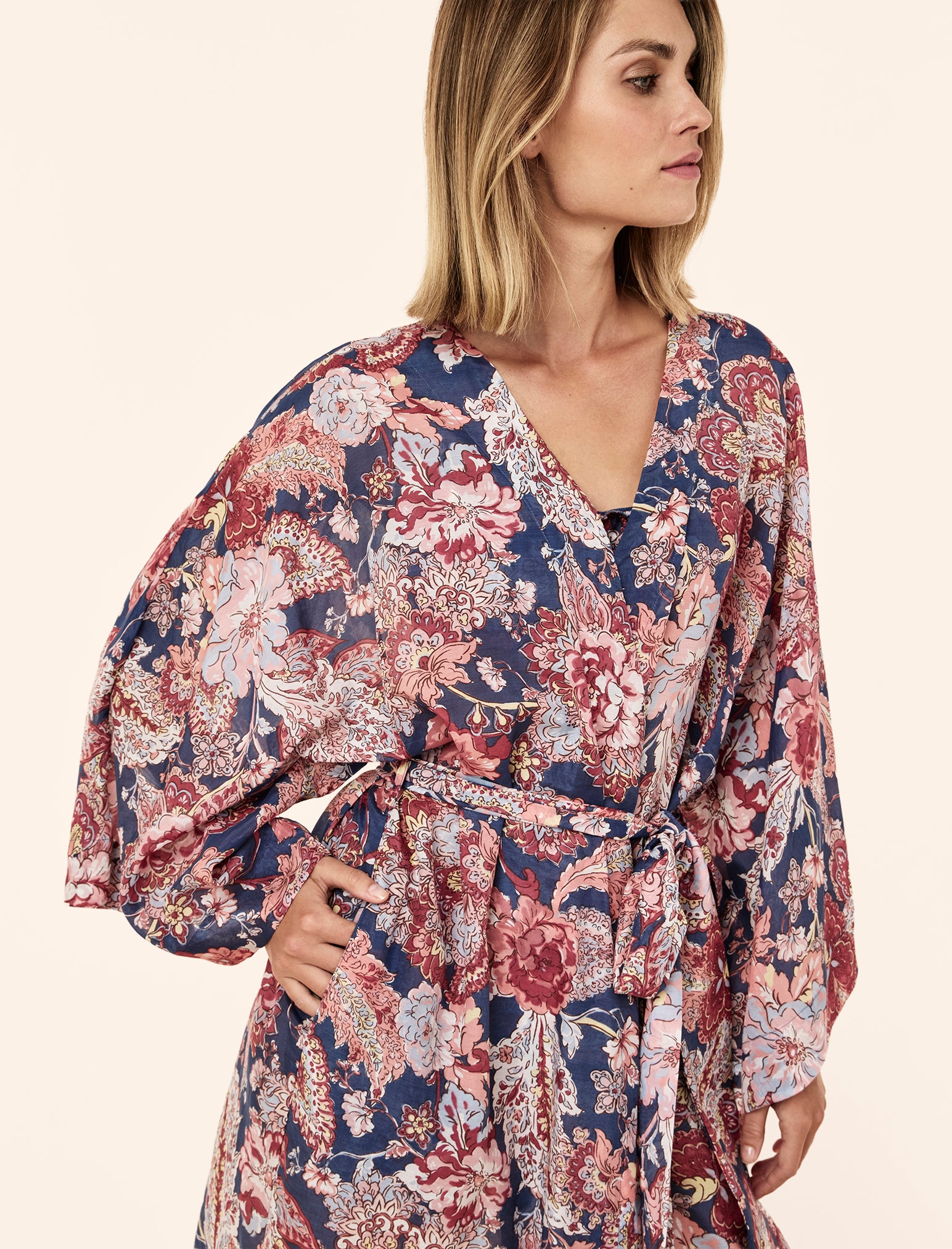 Ella Midi Kimono Robe