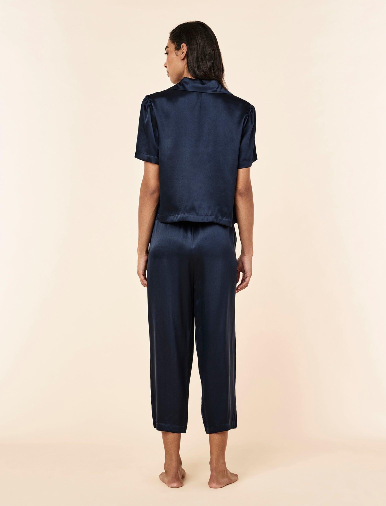 Audrey Mulberry Silk Crop PJ Set