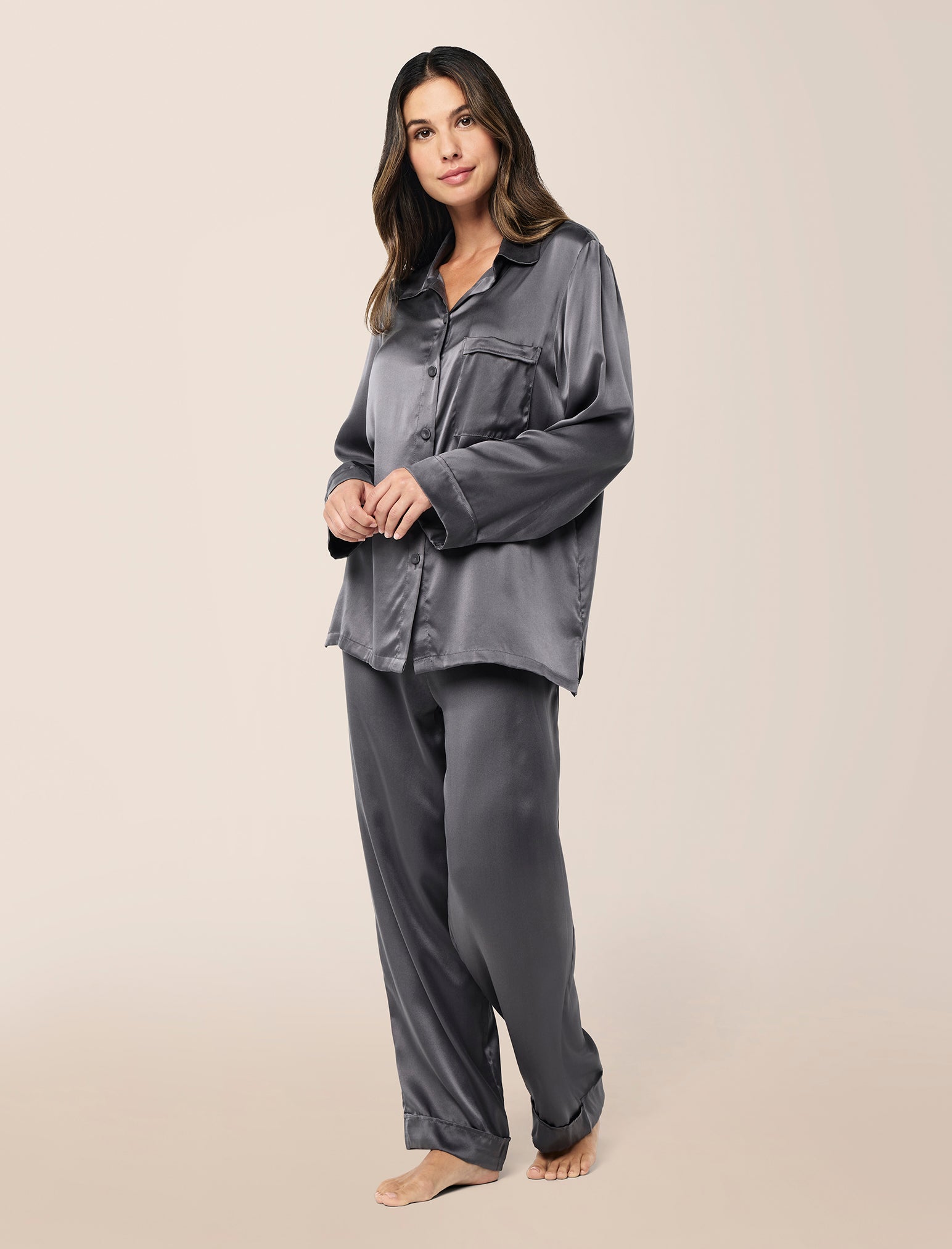 Audrey Washable Silk Full Length PJ Set