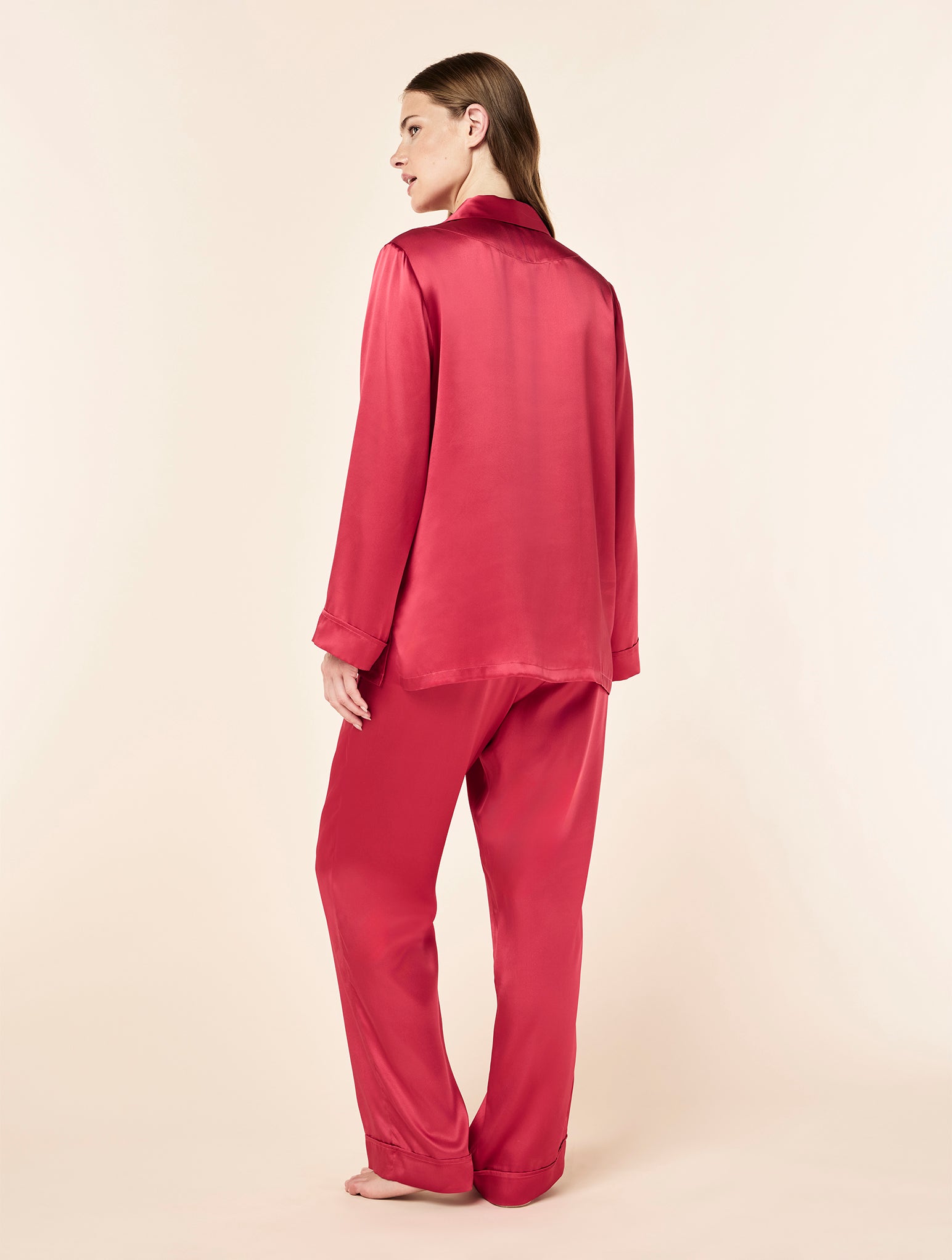 Audrey Washable Silk Full Length PJ Set