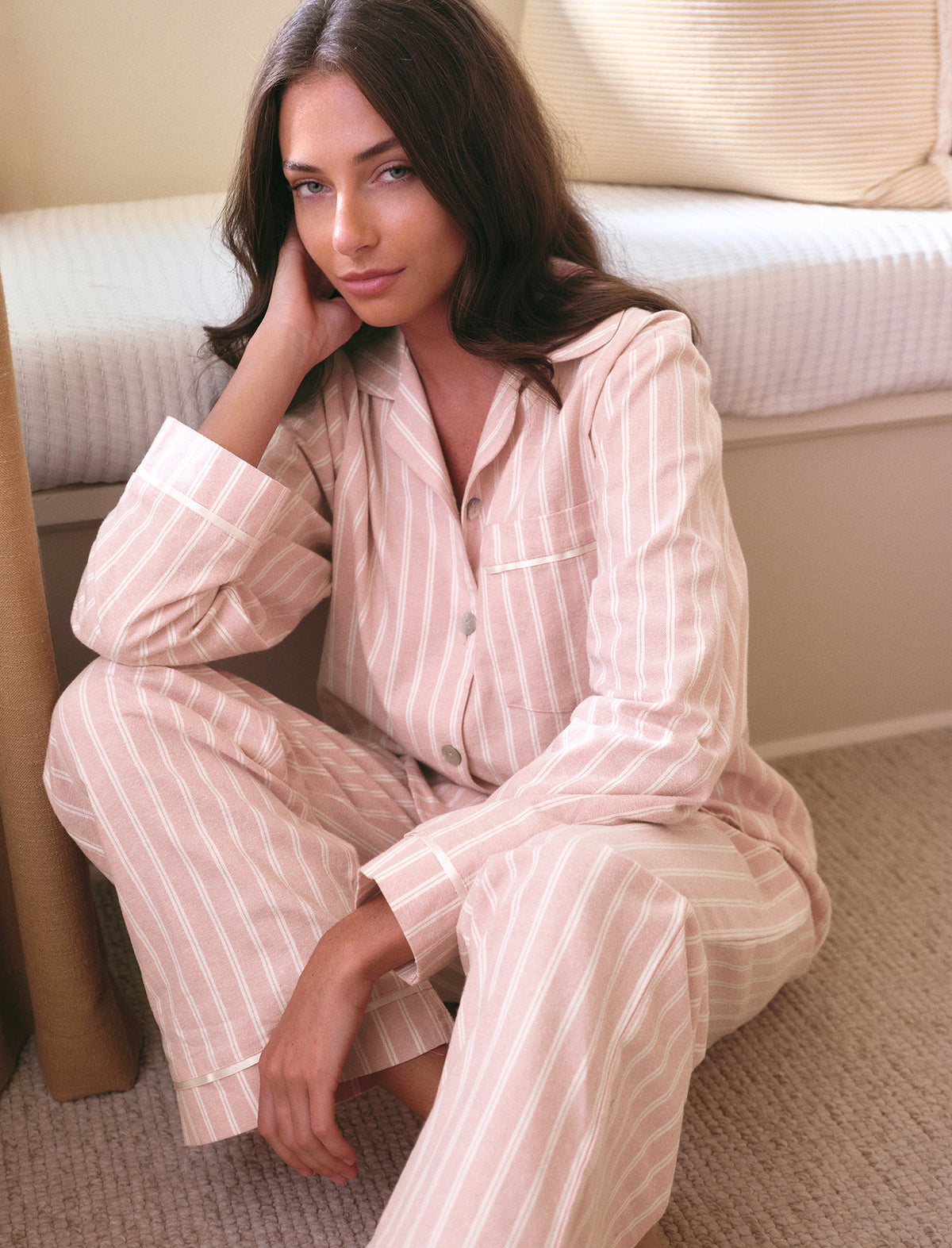 Organic Brushed Cosy Full Length PJ Set