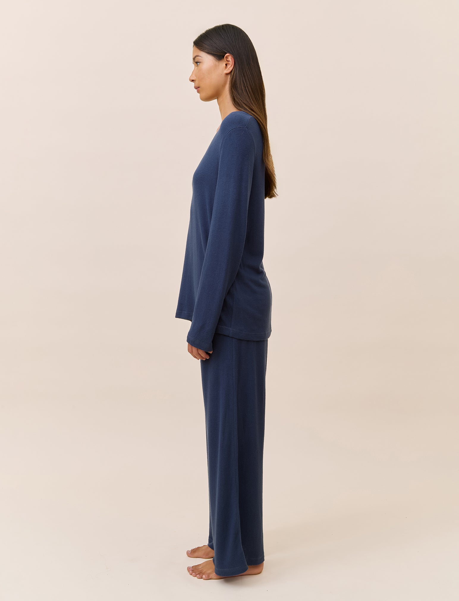 Feather Soft Long Sleeve Top & Wide Leg Pant