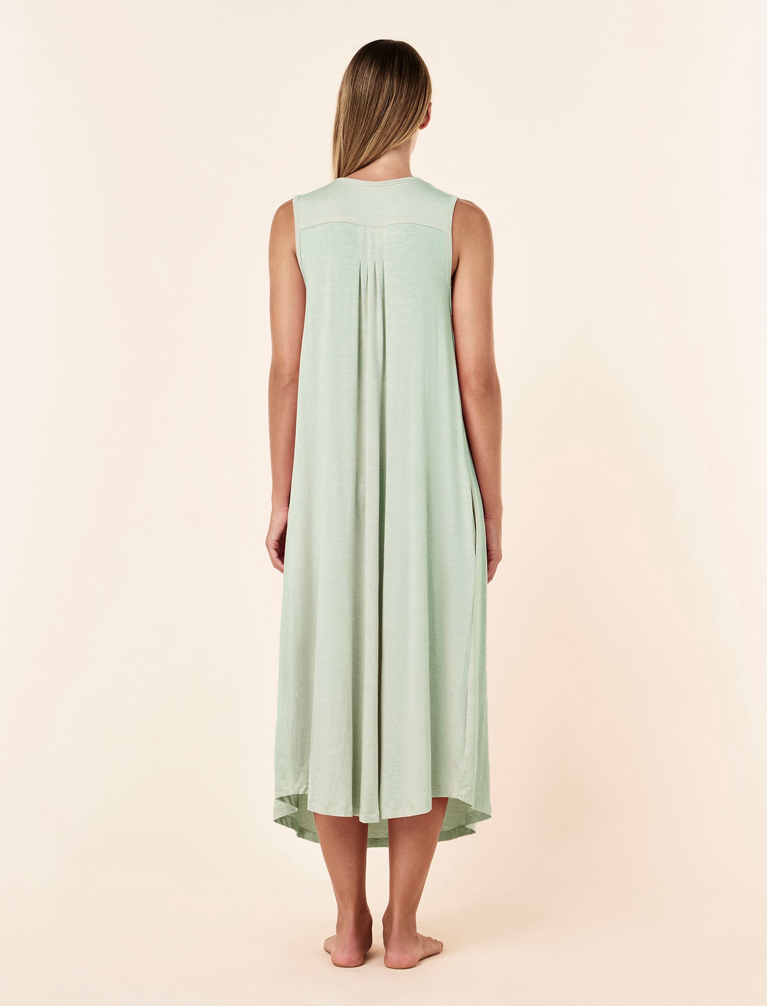 Kate Modal Soft Pleat Front Maxi Nightgown