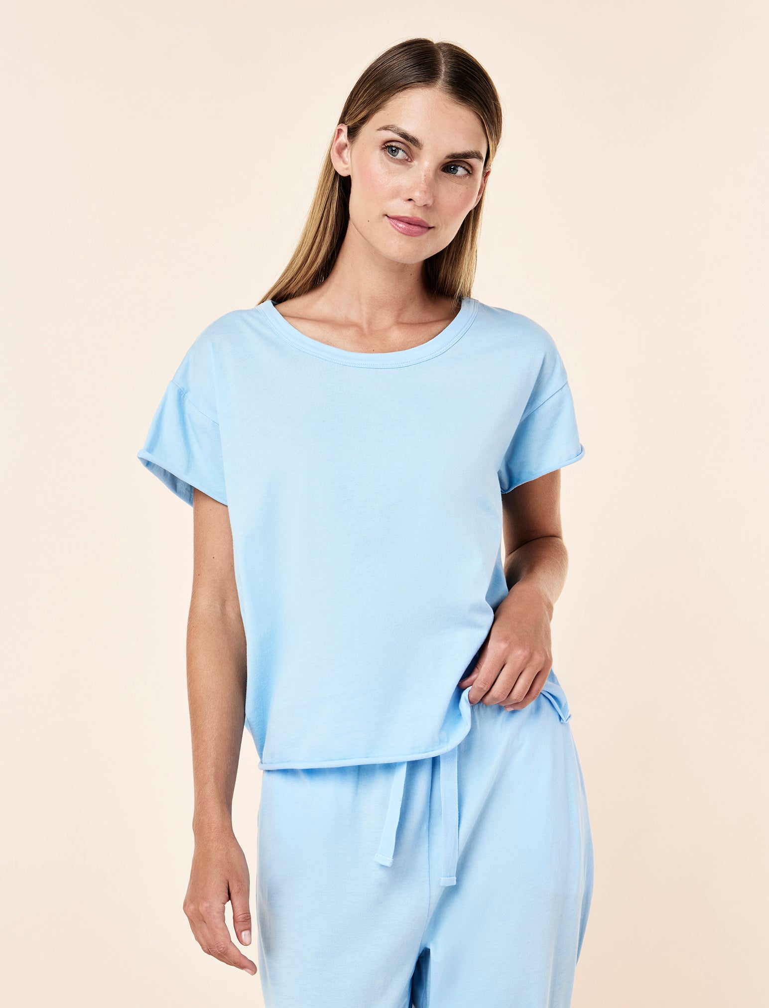 Jada Organic Cotton Knit Boxy Tee