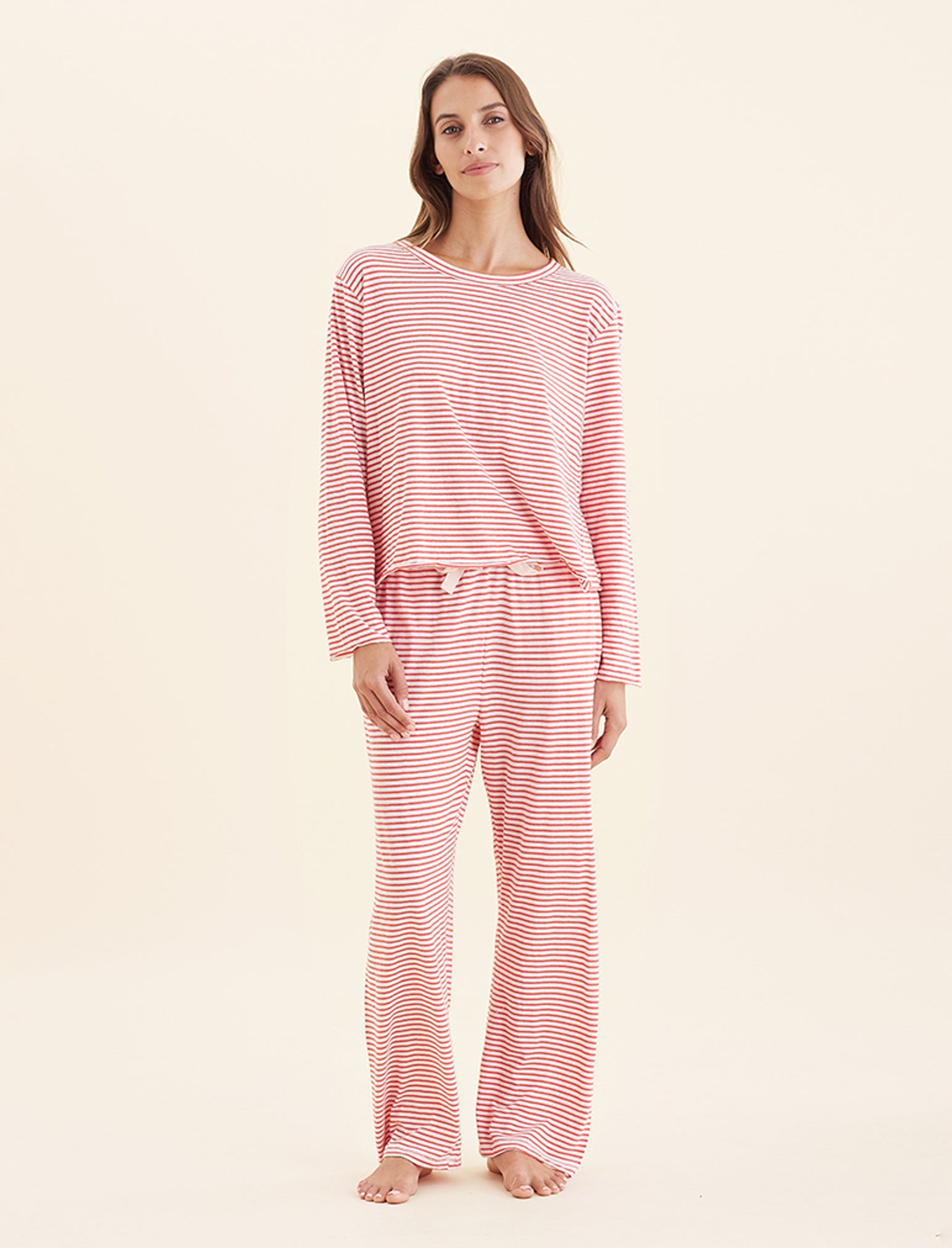 Jada Organic Cotton Boxy Long Sleeve Tee & Straight Leg Pant