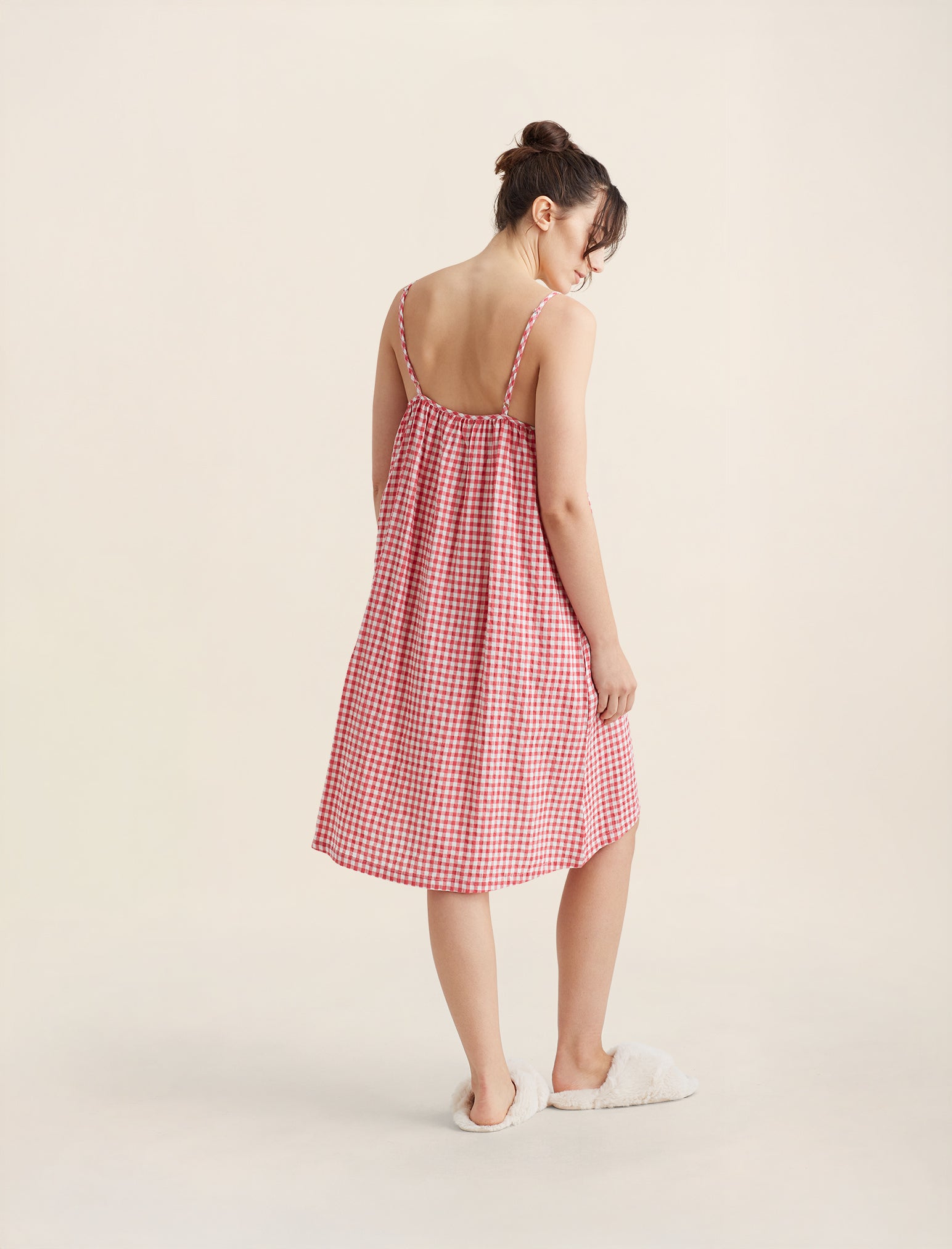Seersucker Strappy Nightgown