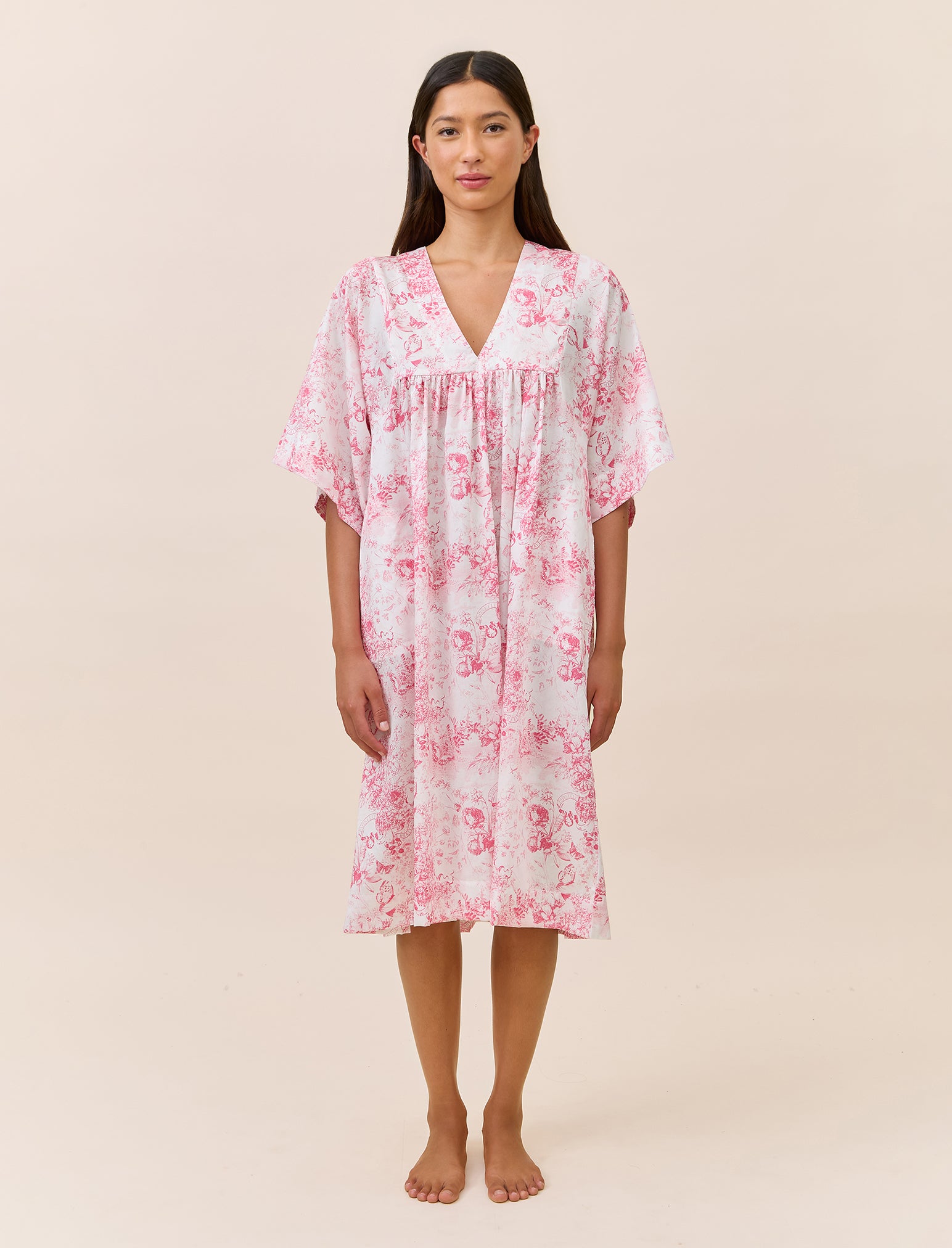 Toile De Jouy Kaftan Nightgown