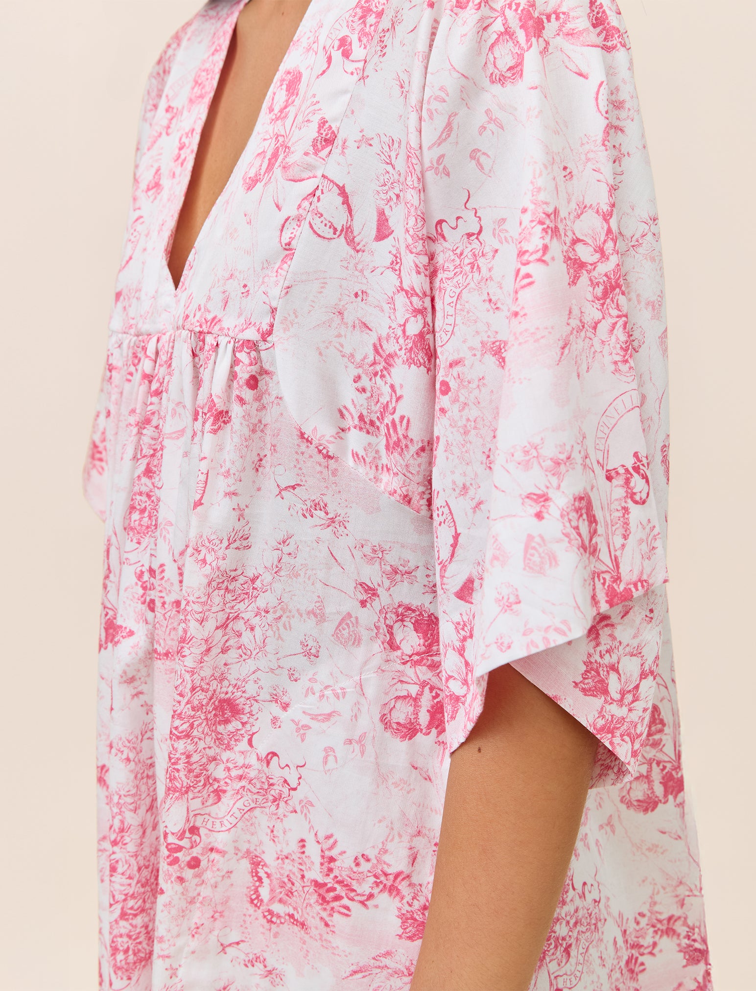 Toile De Jouy Kaftan Nightgown