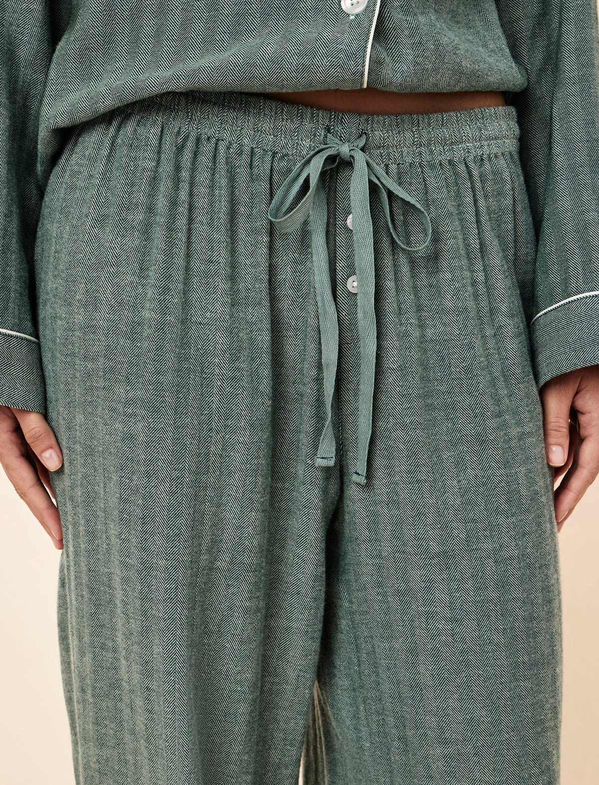 Super Soft Brushed Herringbone PJ Set