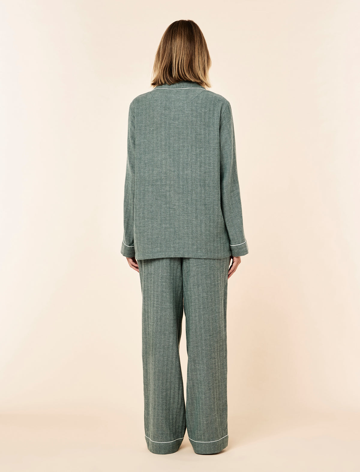 Super Soft Brushed Herringbone PJ Set