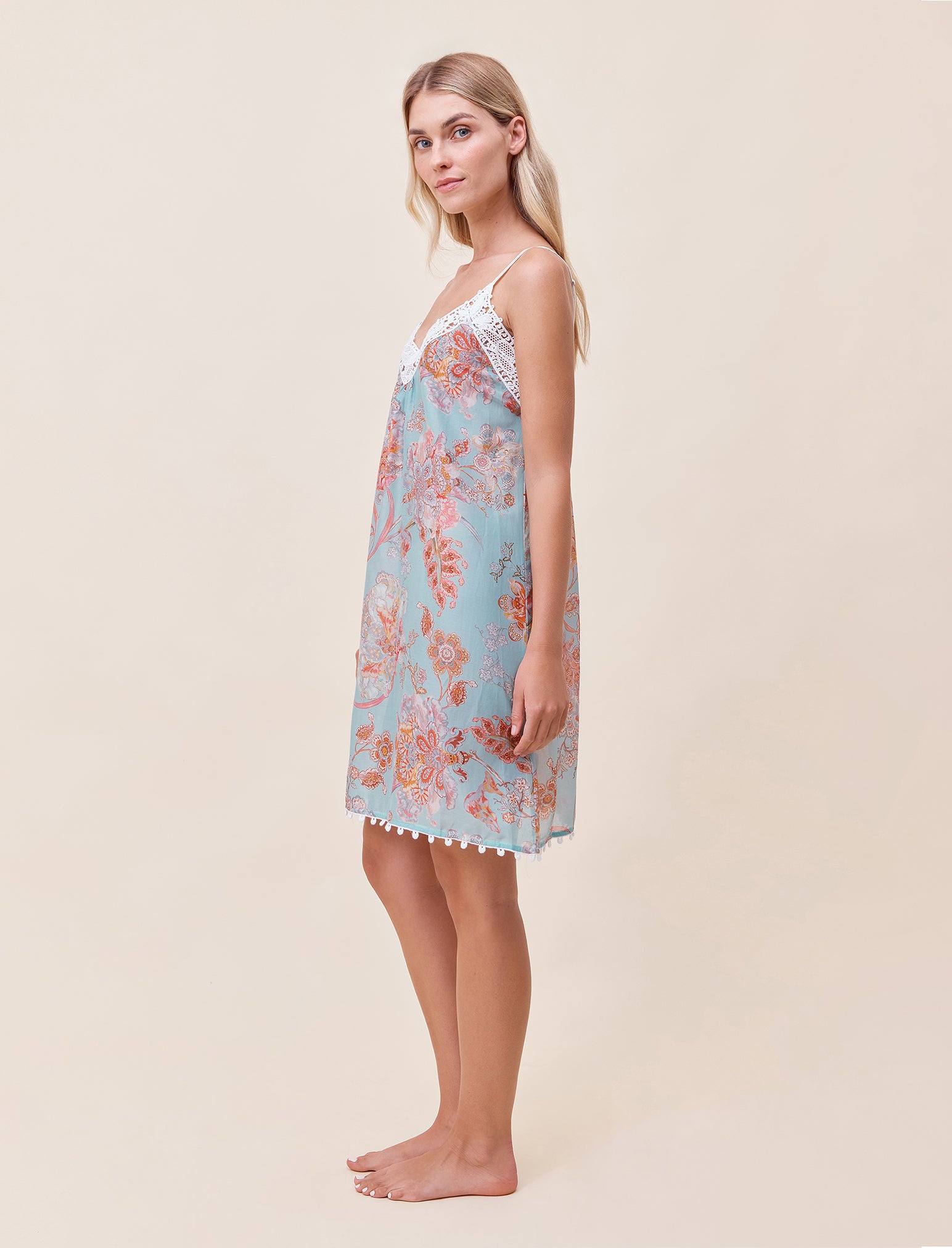 Coco Lace Front Midi Nightie