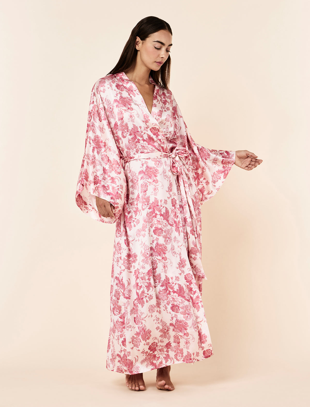 Madelyn Silk Kimono Maxi Robe