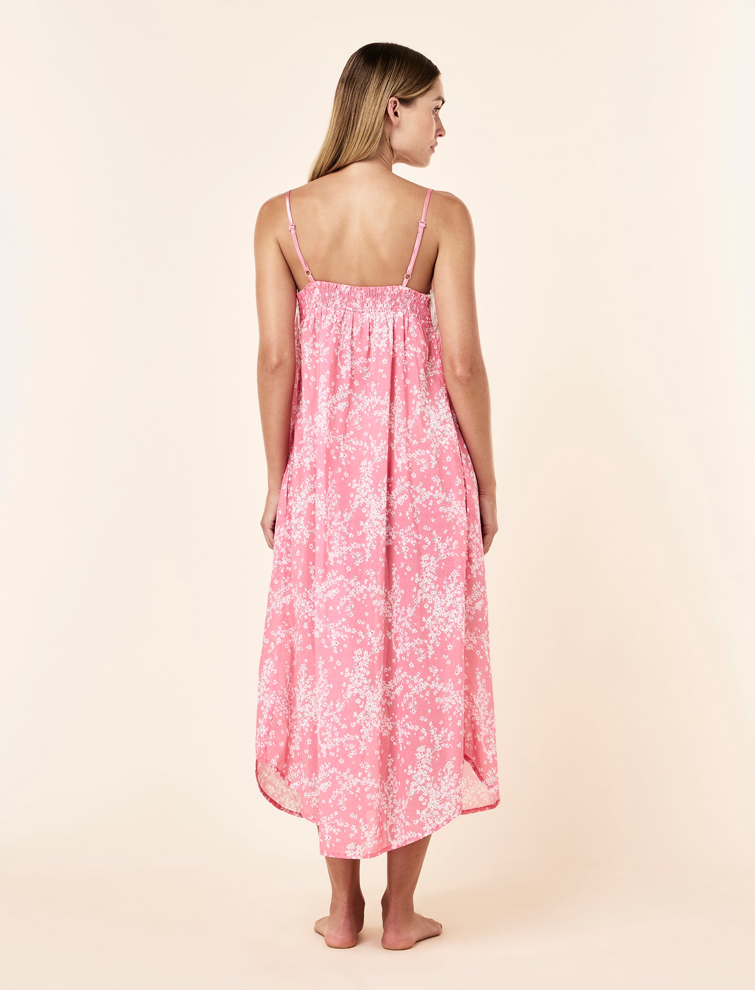 Cheri Blossom Lace Front Maxi Nightgown
