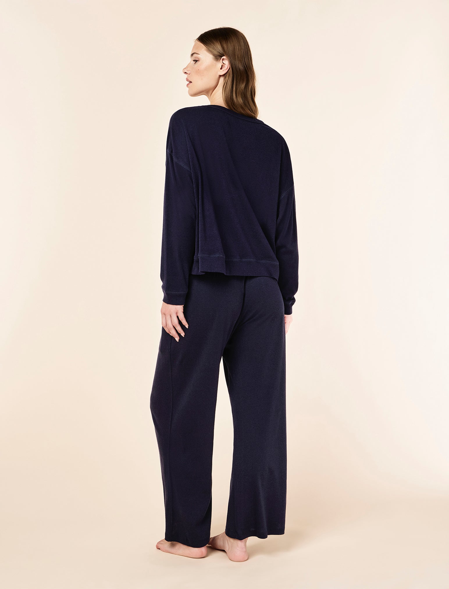 Pia Boxy Long Sleeve Top & Wide Leg Pant Set