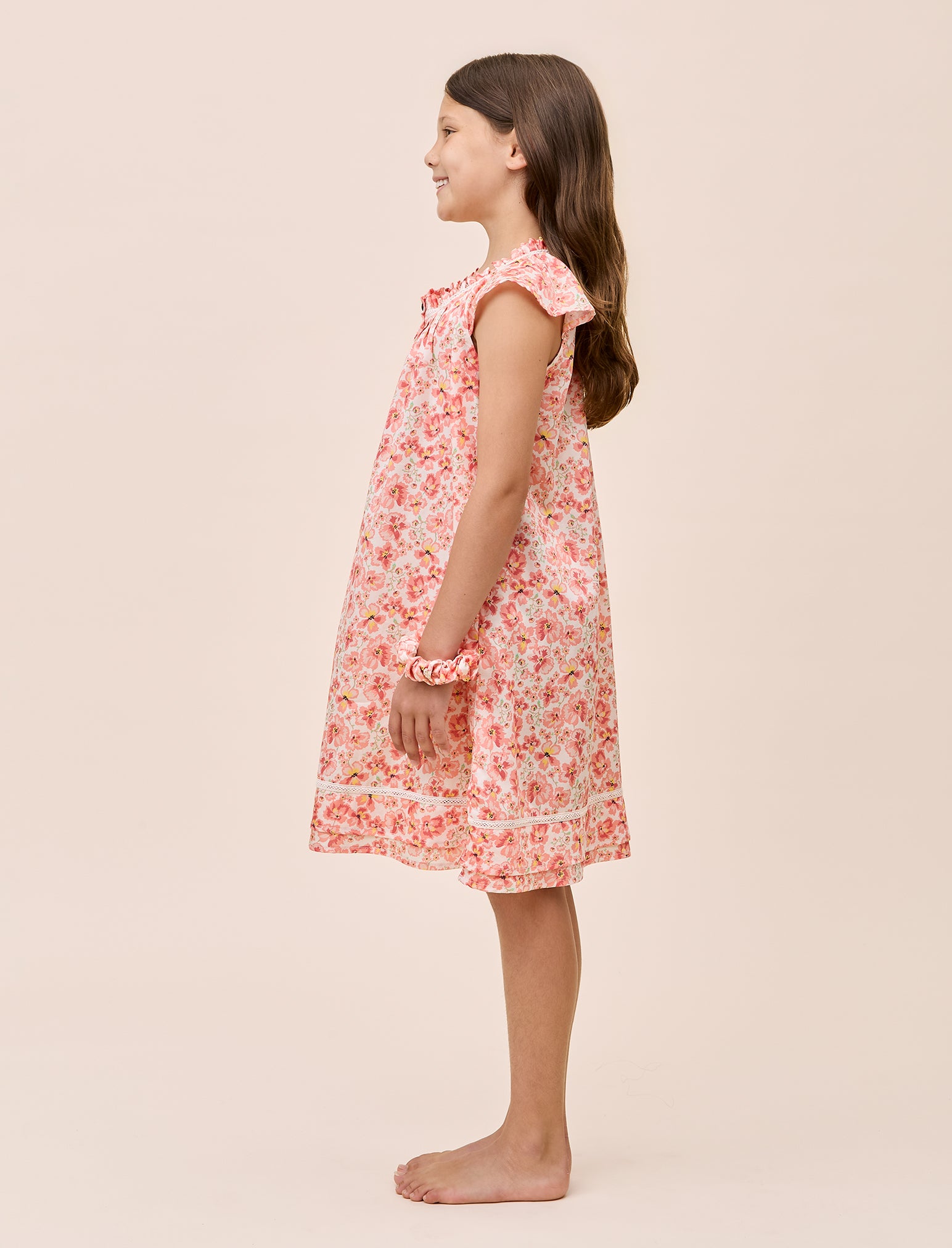 Molly Sims Girls Cotton Nightgown & Scrunchie