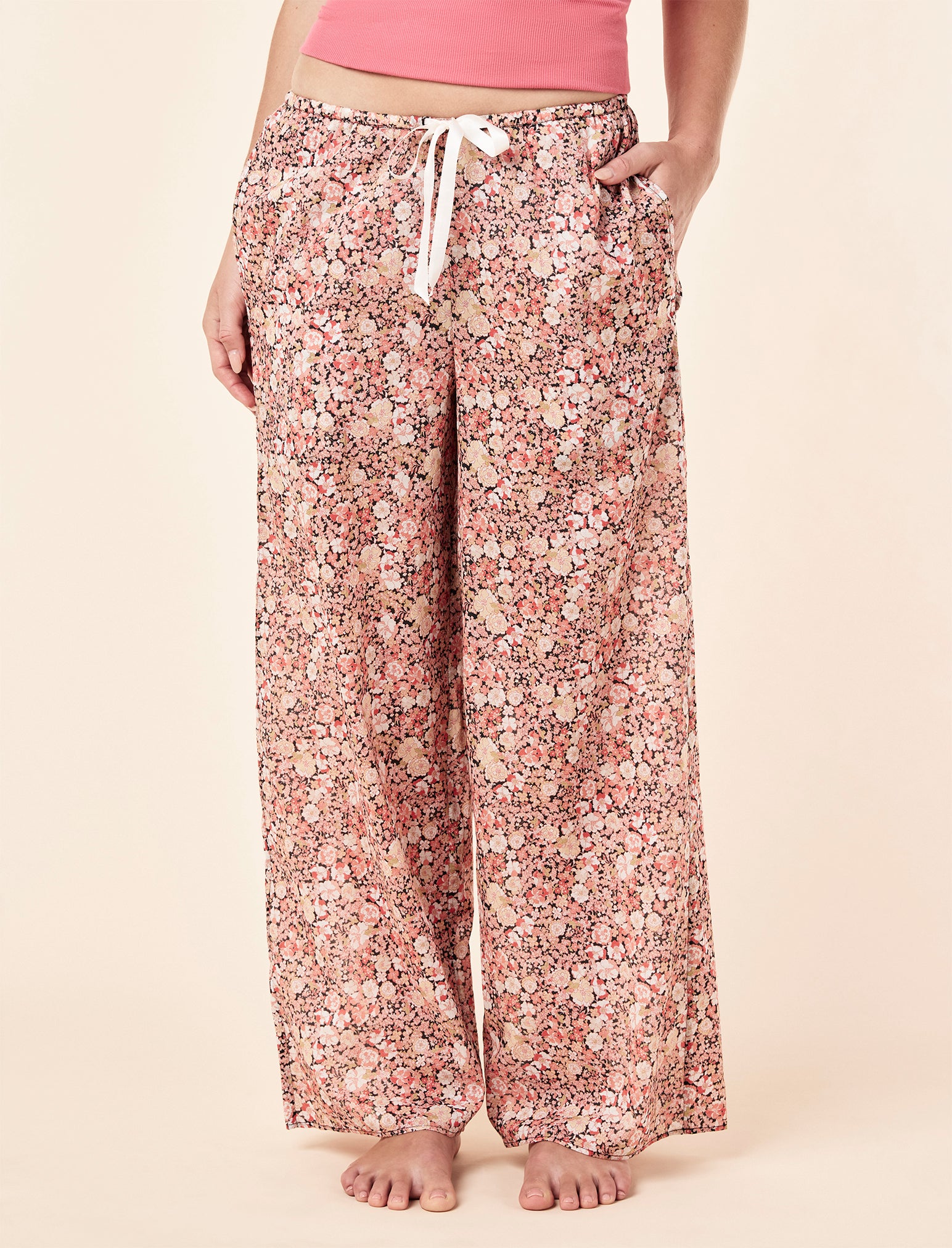 Carly Floral Full Length Wide Leg Pant