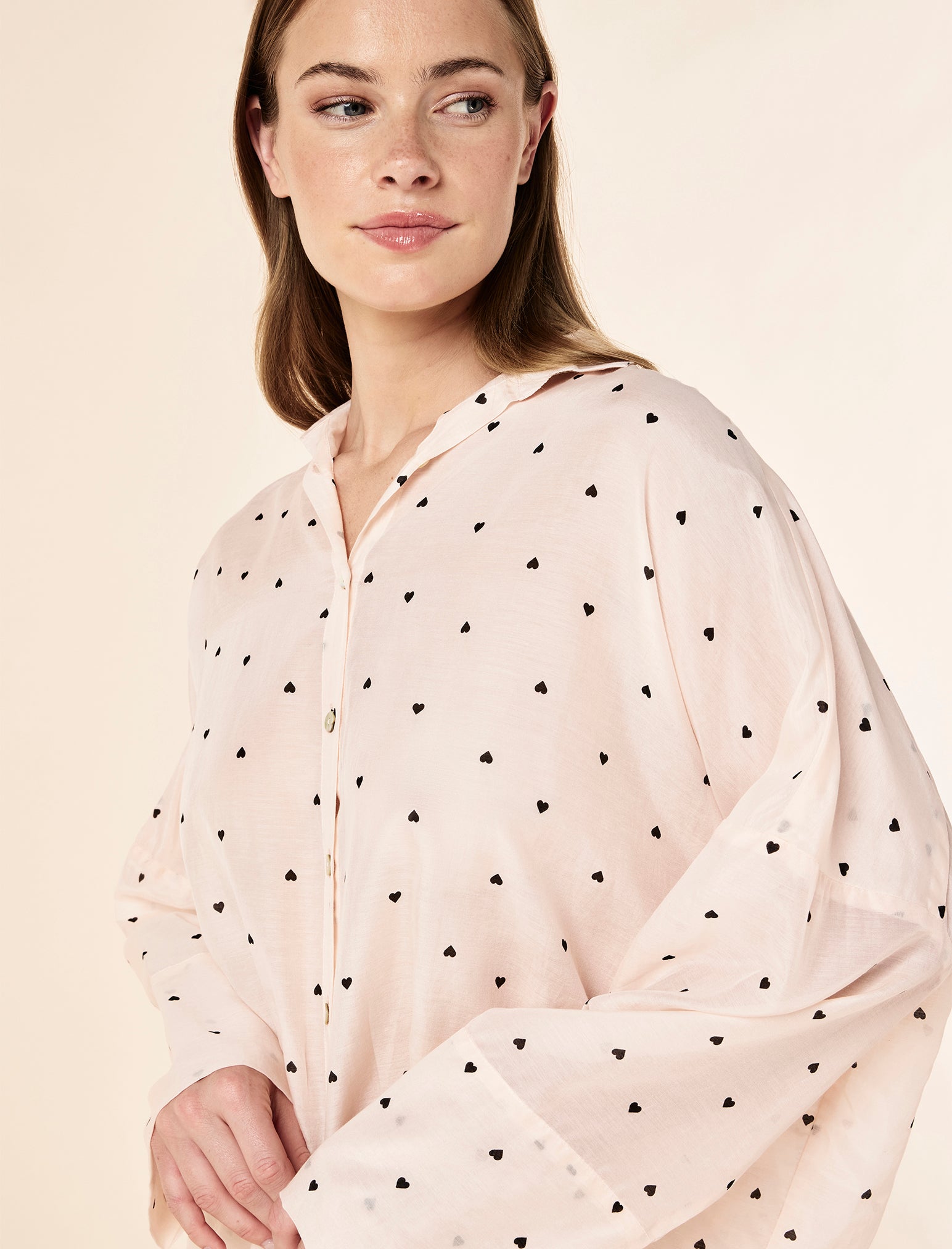 Hearts Full Length PJ Set