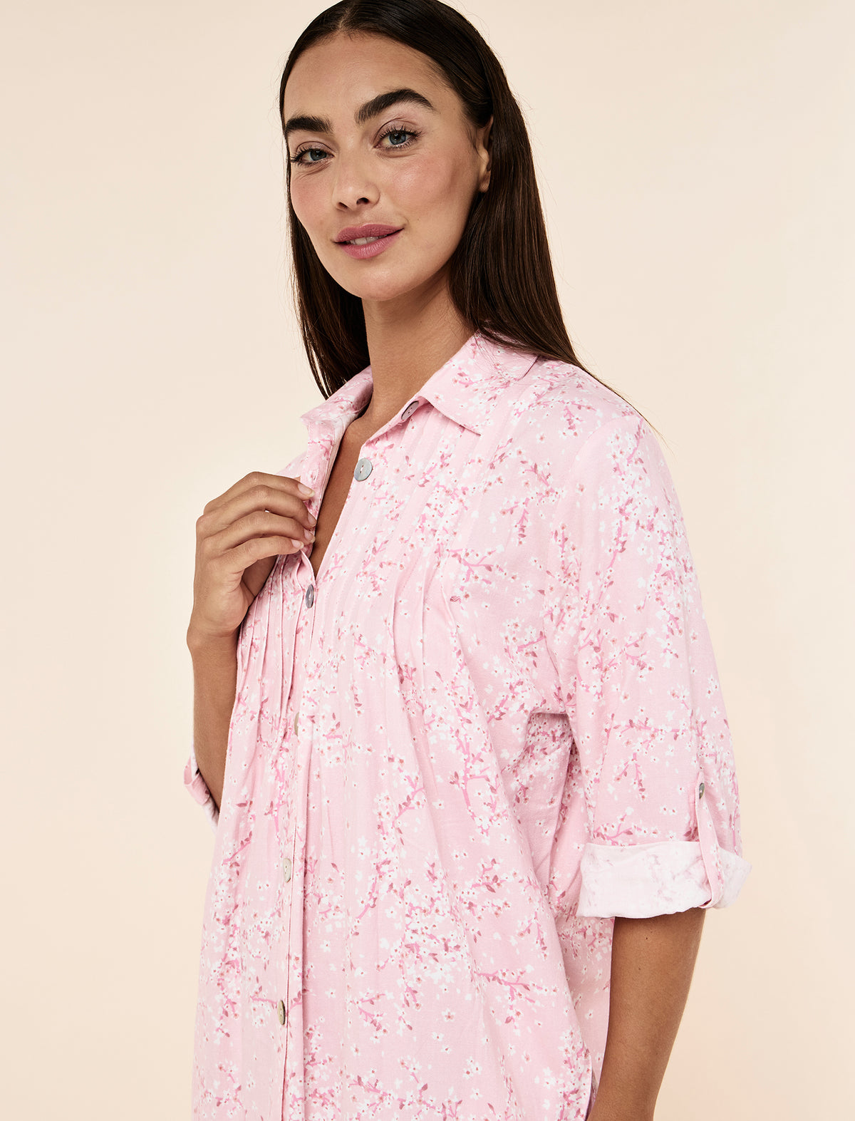 Cheri Blossom Cosy Pleat Front Nightgown