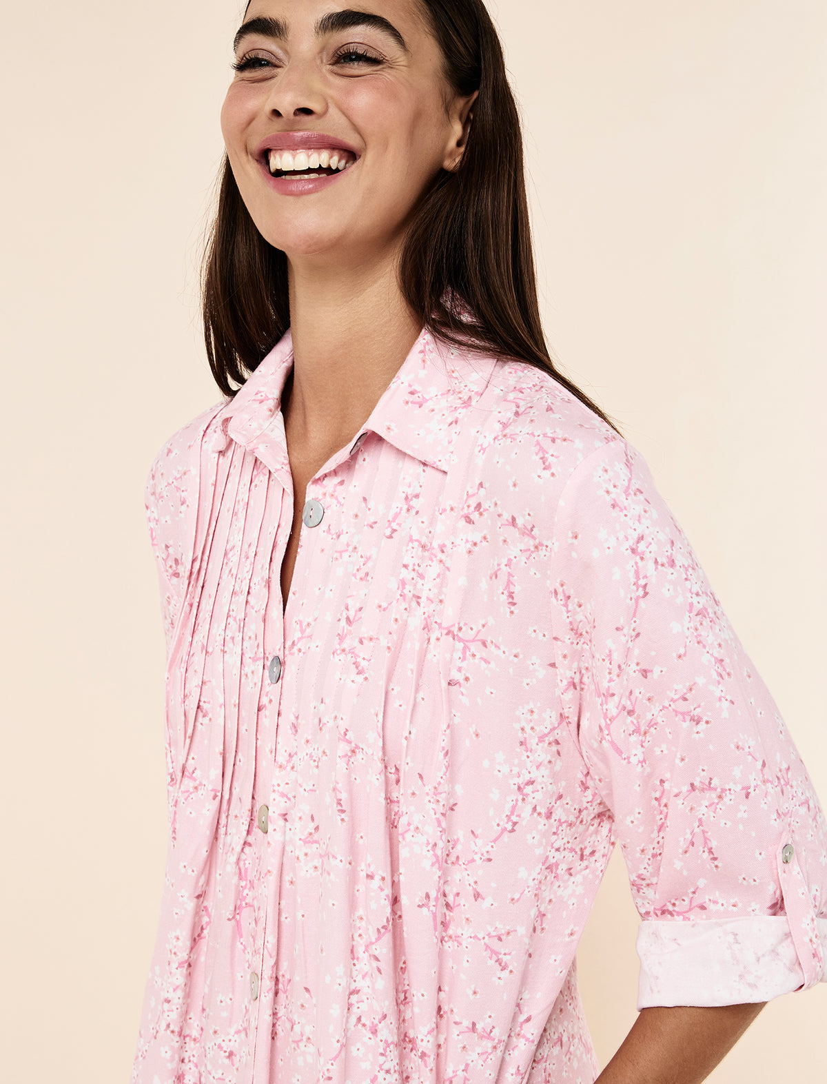 Cheri Blossom Cosy Pleat Front Nightgown