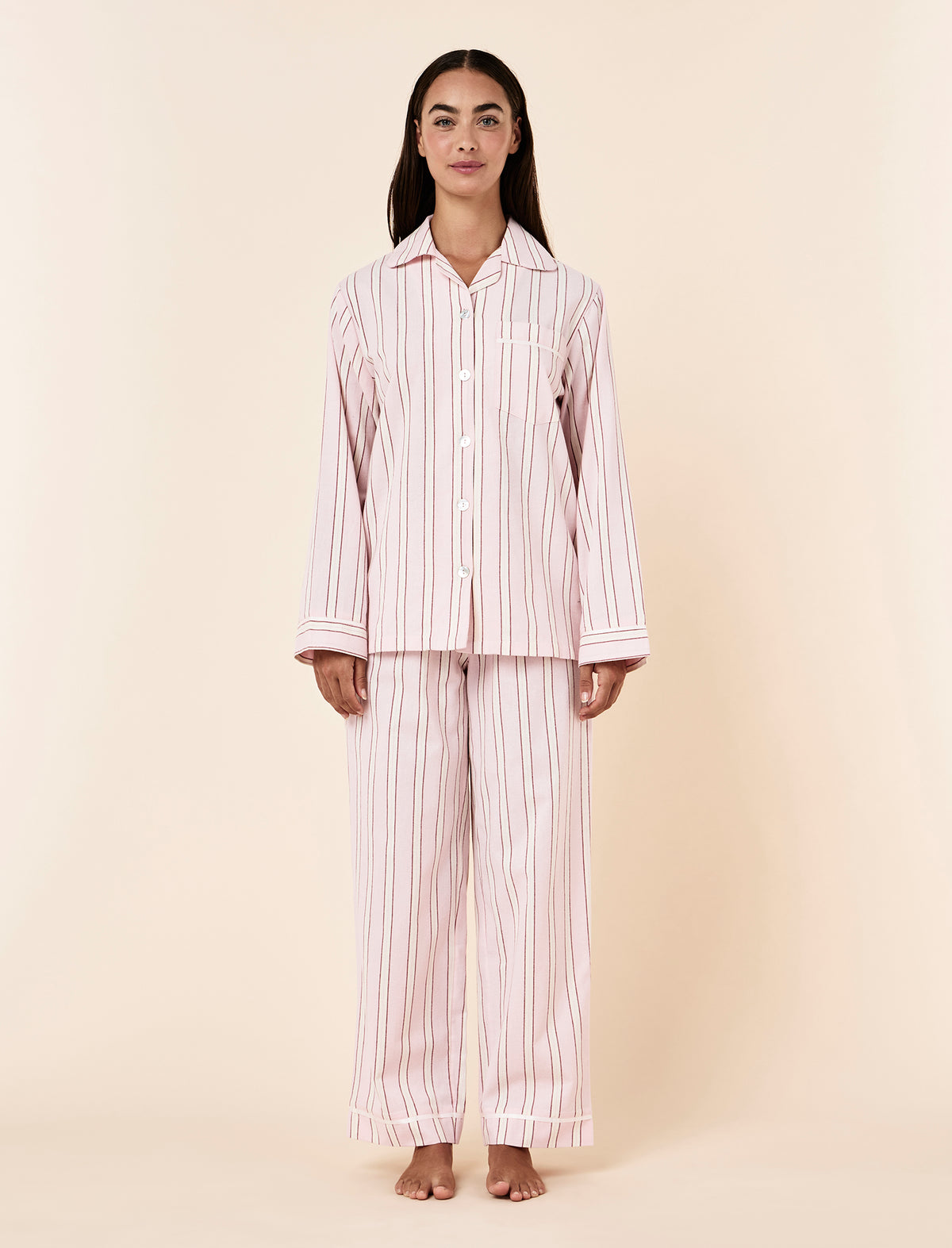 Stripe Cosy Full Length PJ Set