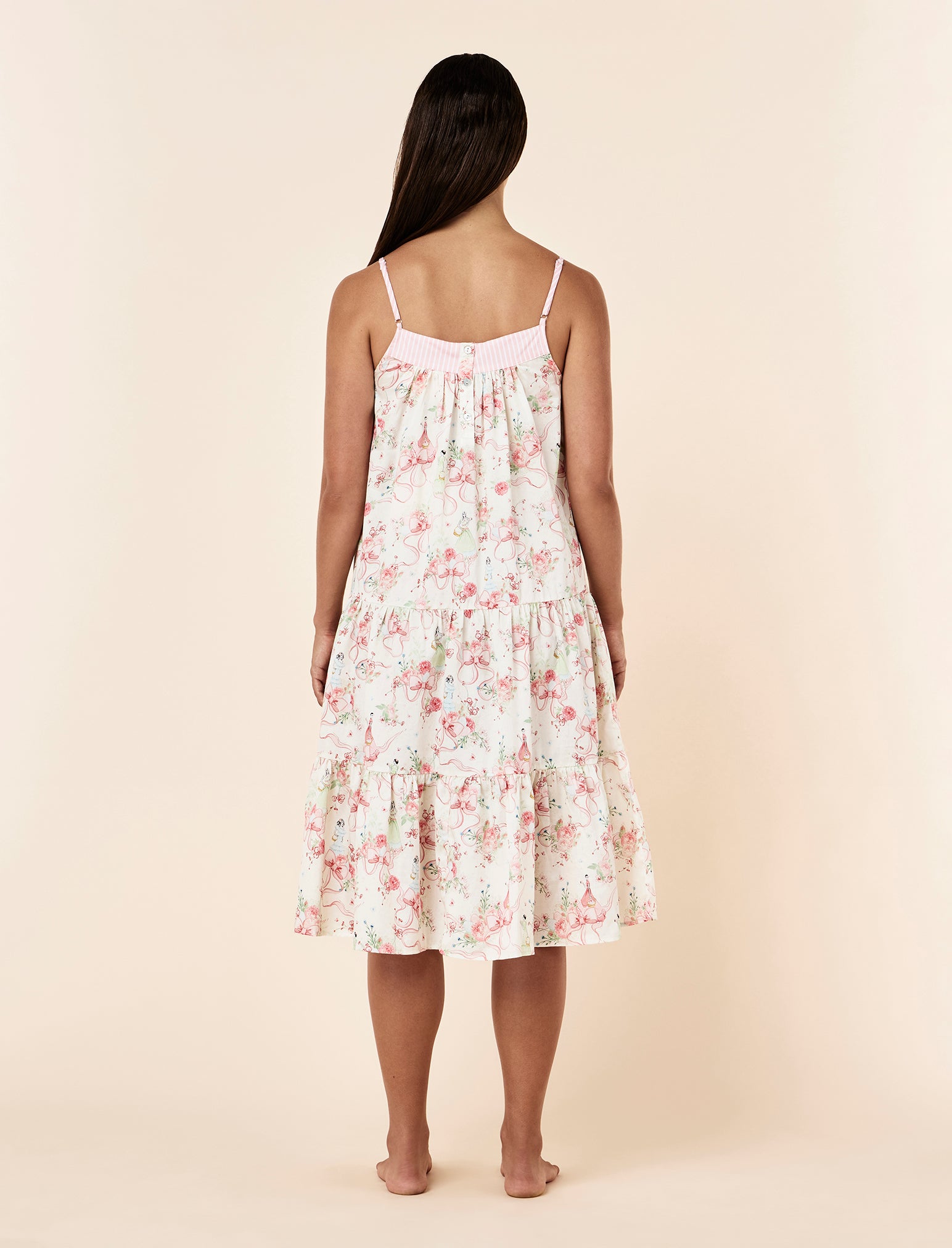 Bows in Bloom Tiered Strappy Nightgown