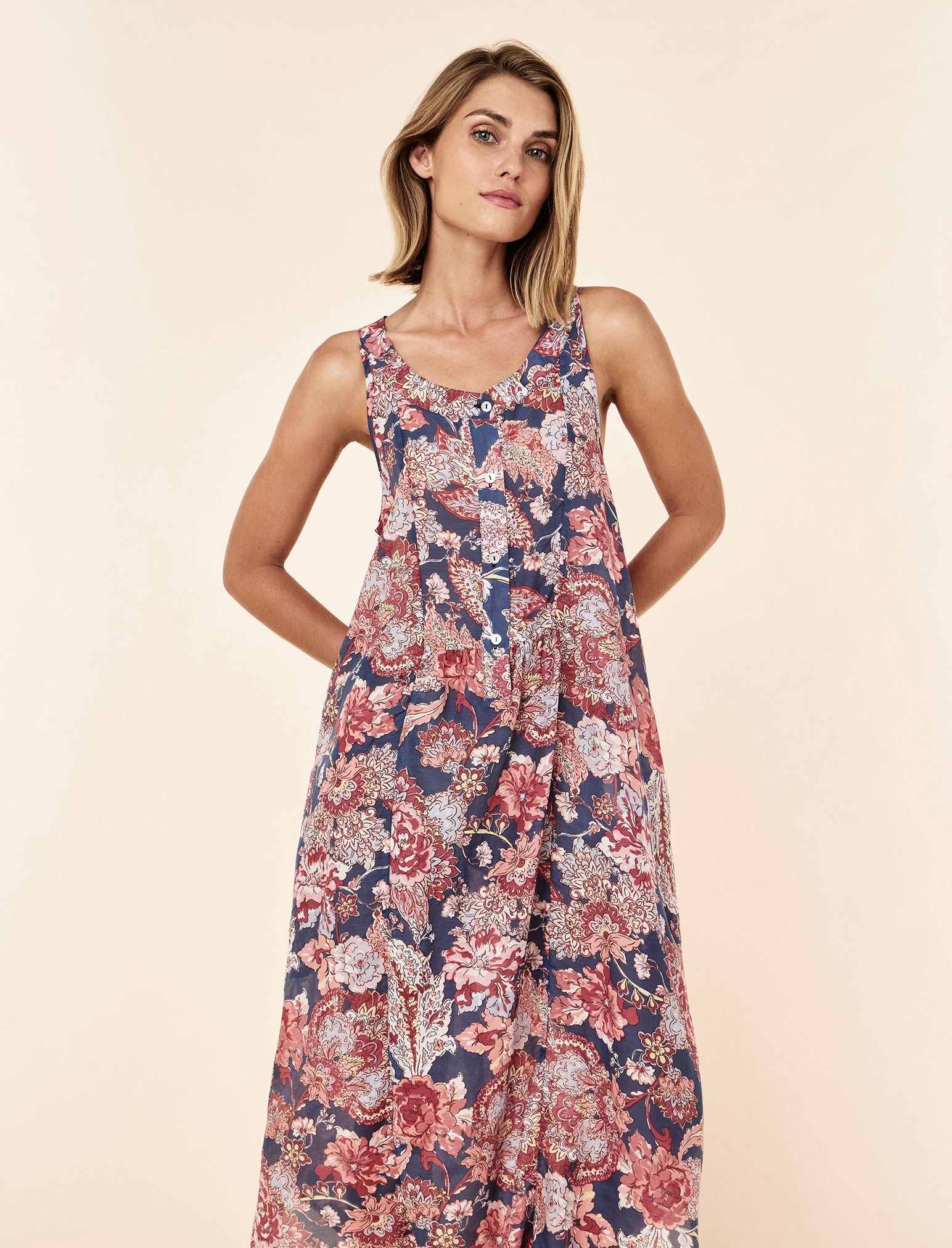 Ella Panel Front Maxi Nightgown