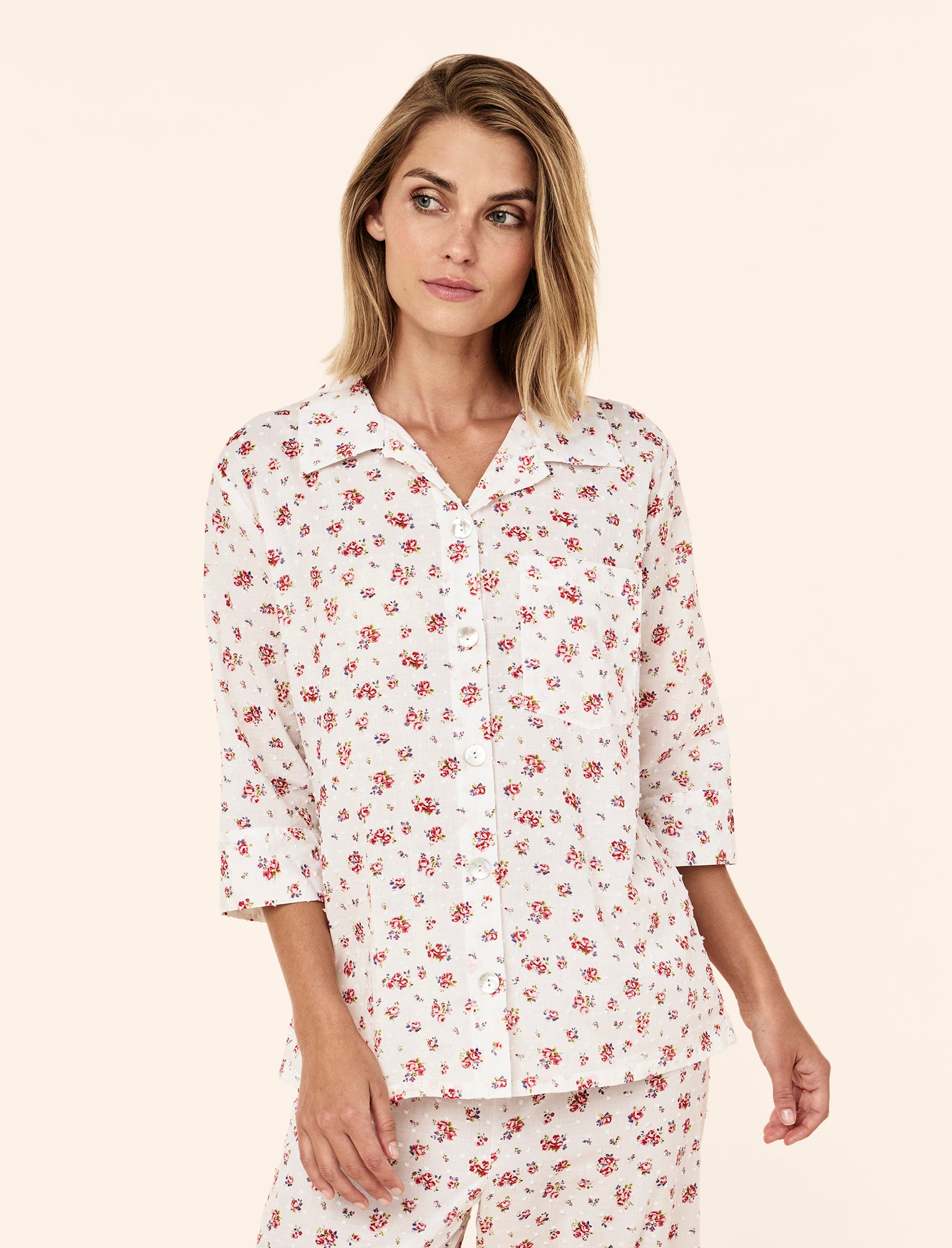 Swiss Dot Crop PJ Set