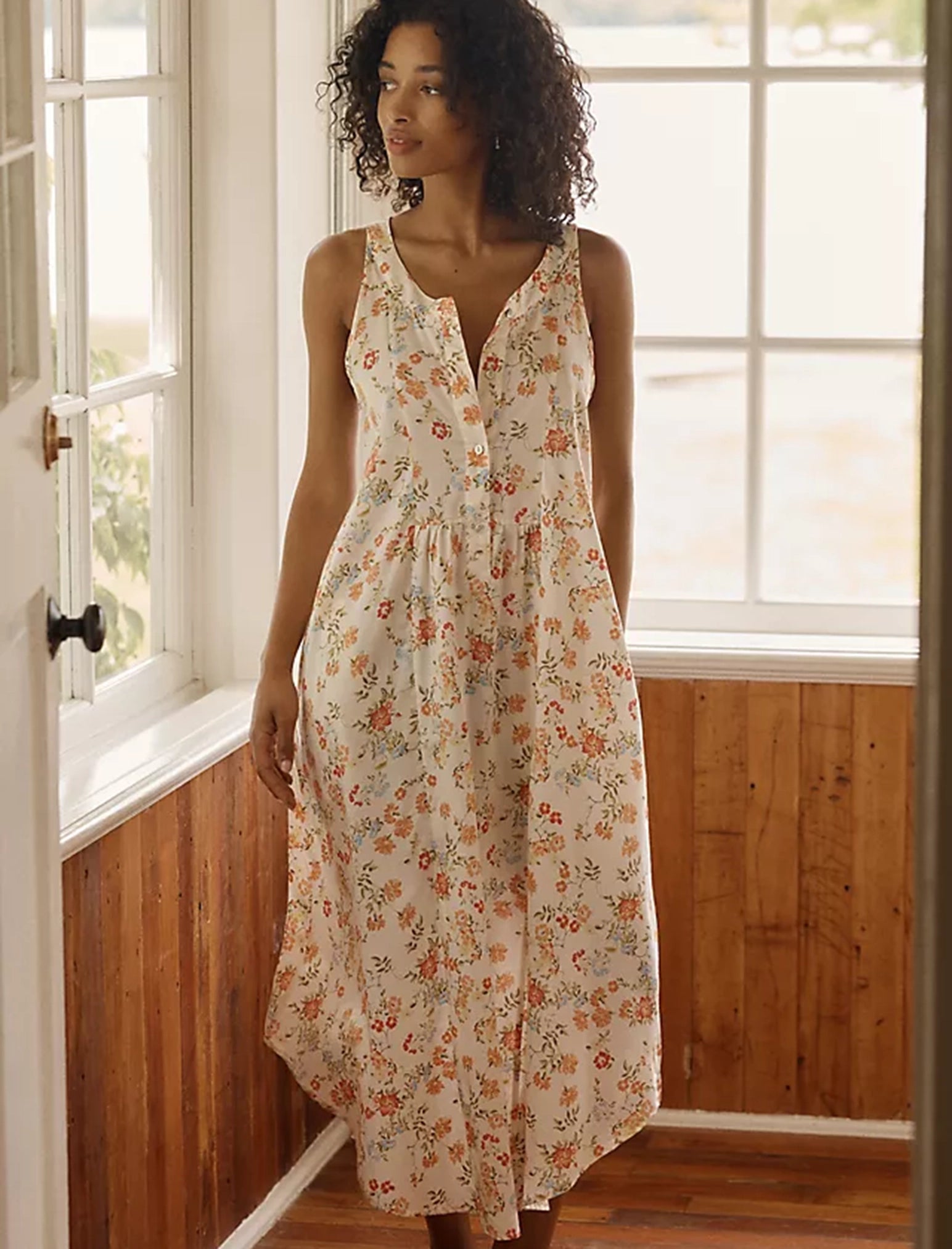 Amber Panel Front Maxi Nightgown