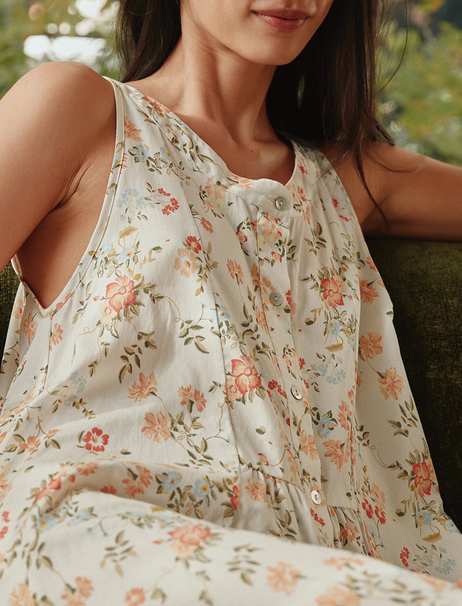 Amber Panel Front Maxi Nightgown